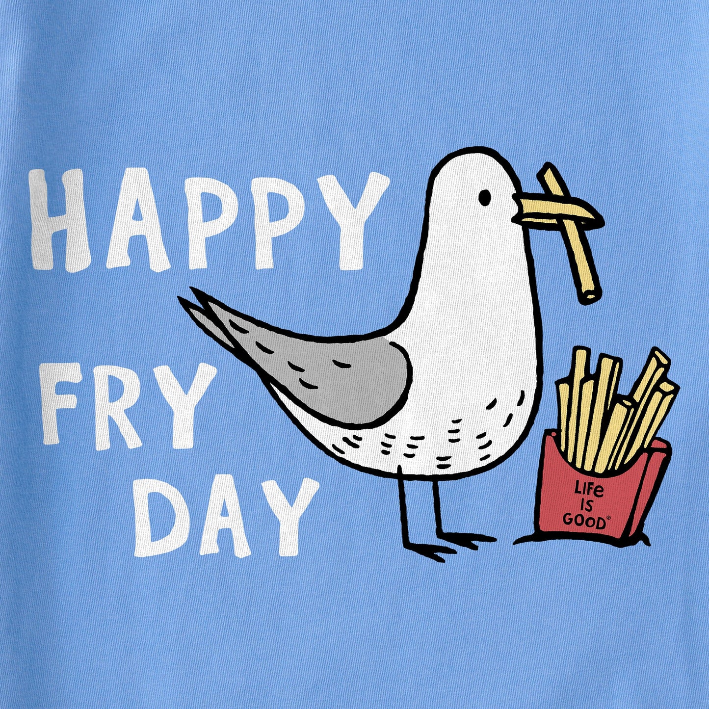 Kids Happy Fry Day Short Sleeve Crusher Tee