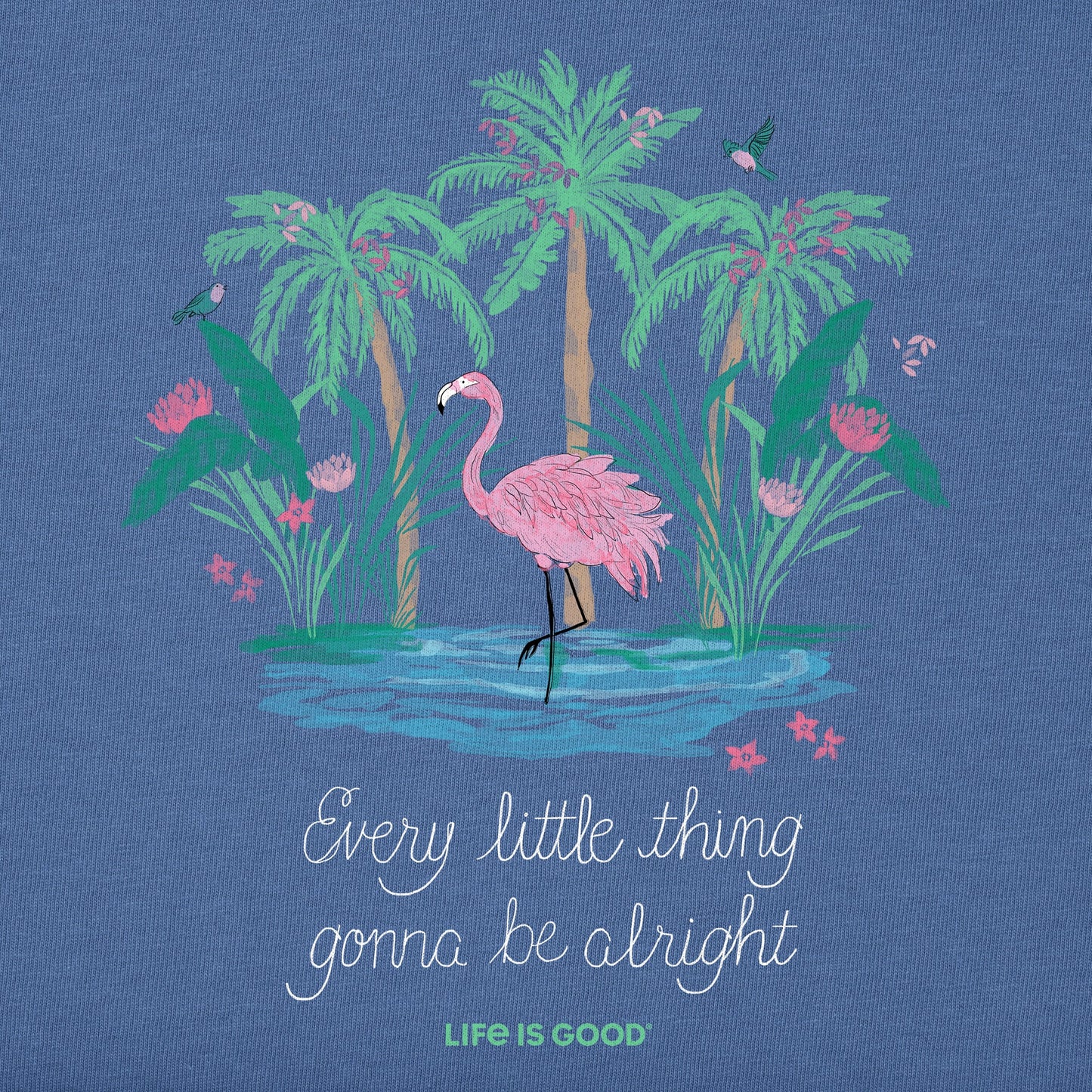 Women's Every Little Thing Flamingo Long Sleeve Crusher Vee