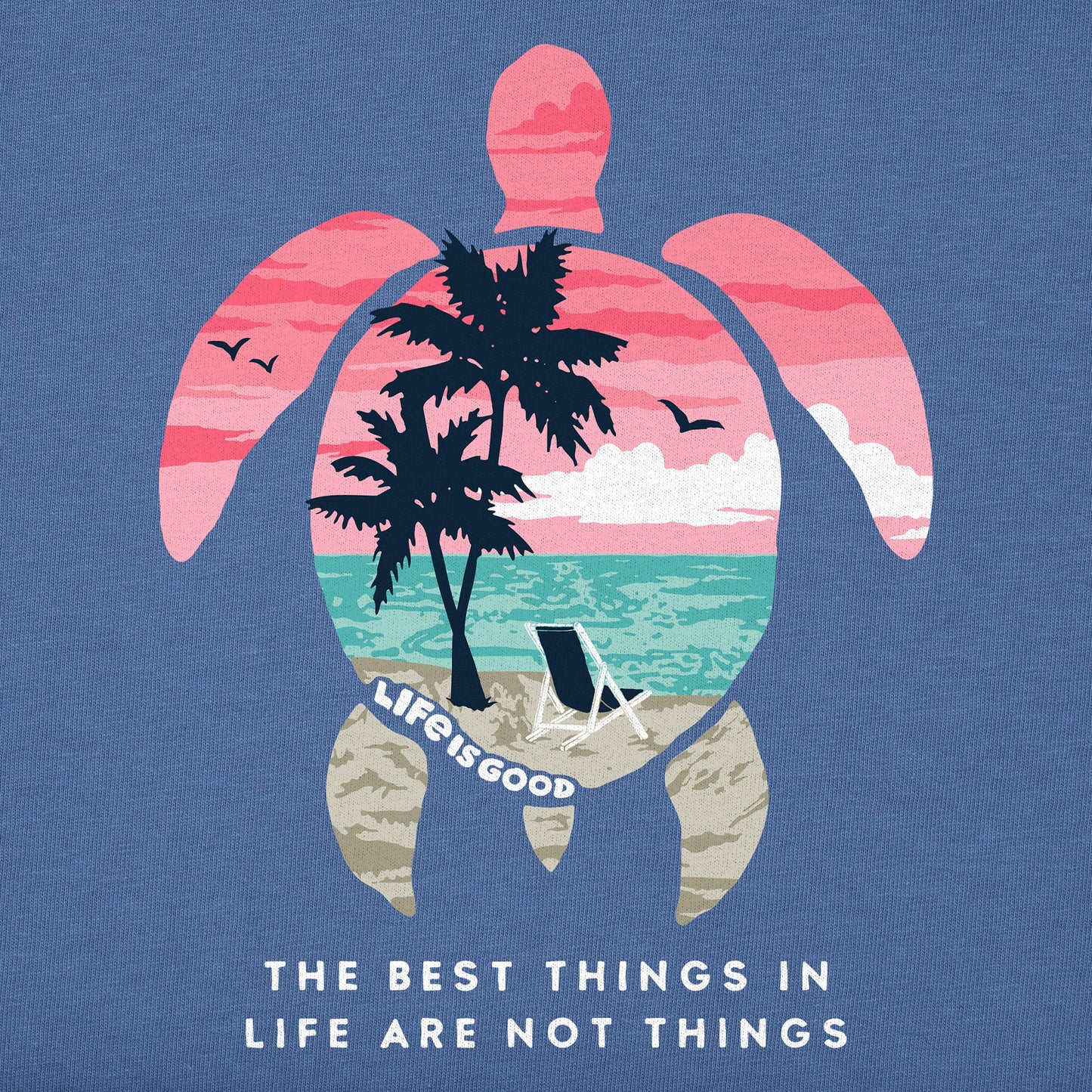 Women's Best Things Sea Turtle Beach Long Sleeve Crusher Vee