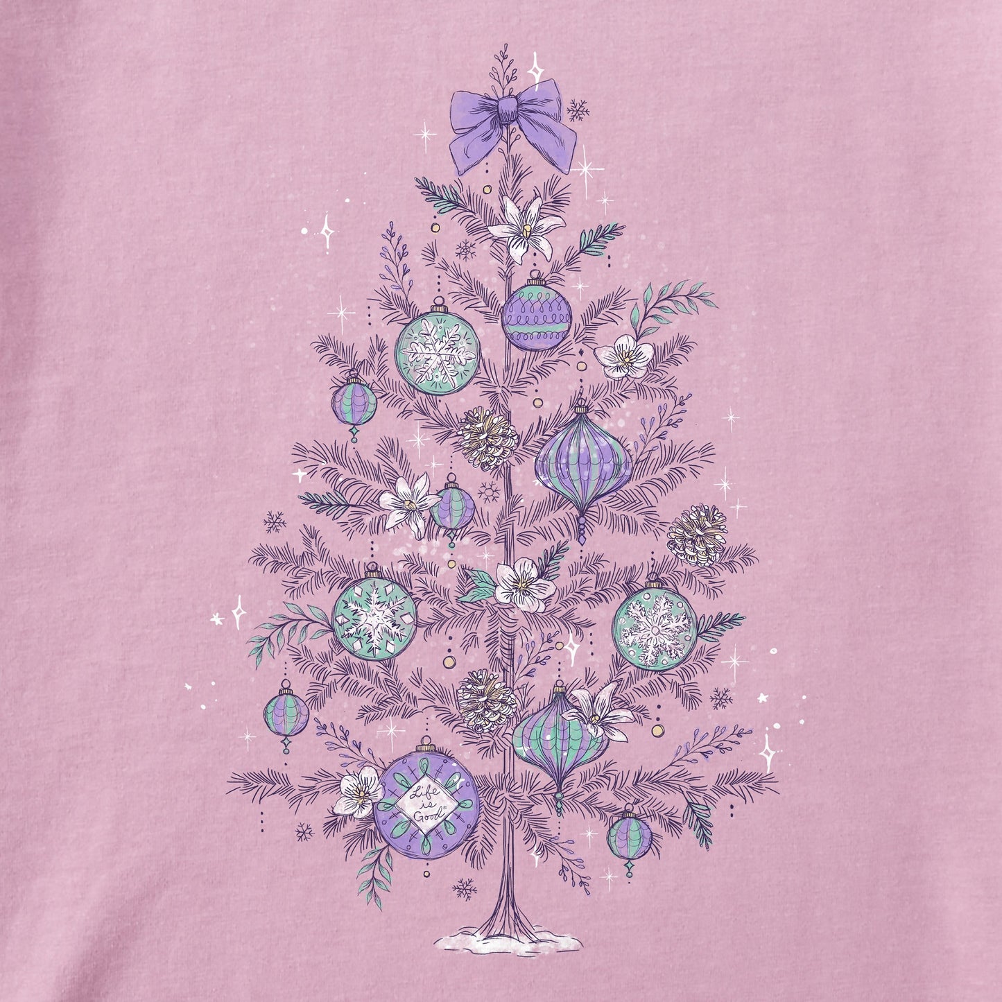 Women's Dreamy Christmas Tree Short Sleeve Crusher Tee