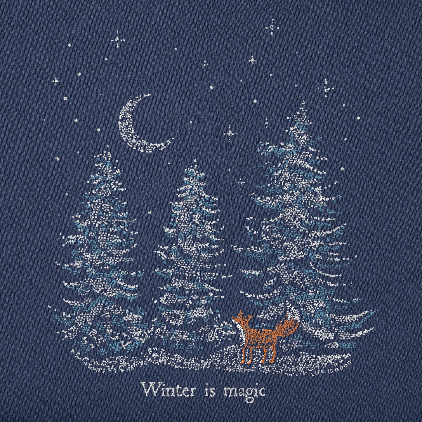 Women's Winter is Magic Snowy Trees Long Sleeve Crusher Tee