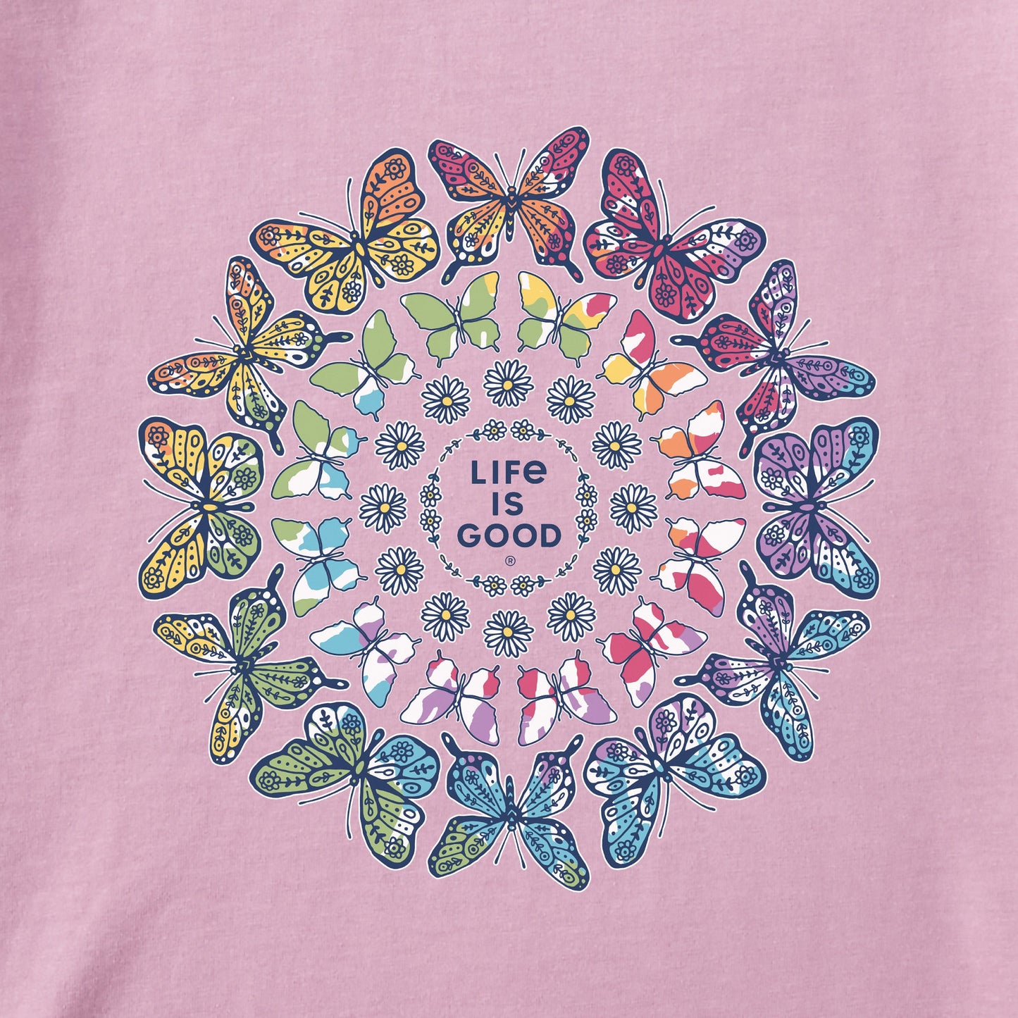 Women's Tie Dye Butterfly Daisy Mandala Crusher Tank