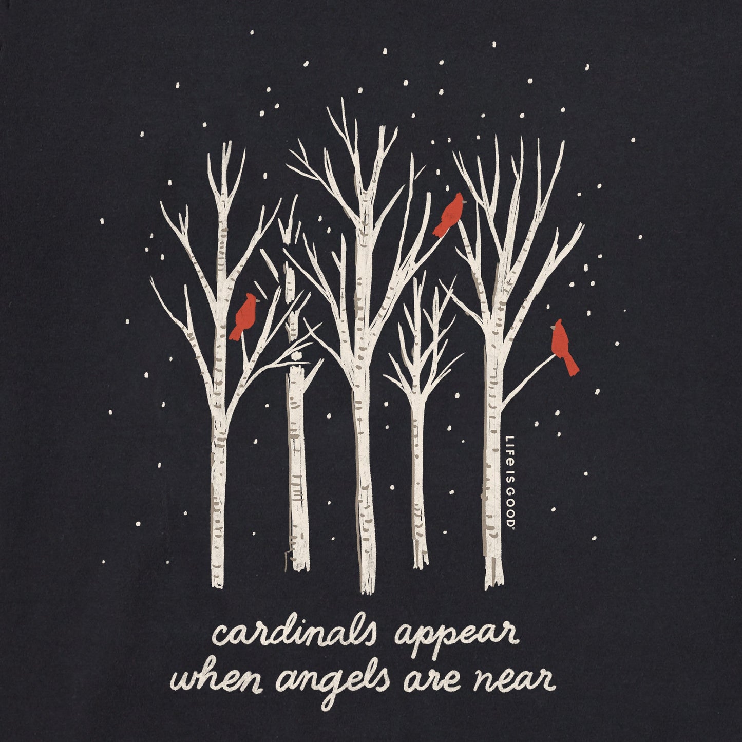 Women's Cardinals Appear Birch Trees Long Sleeve Crusher Vee