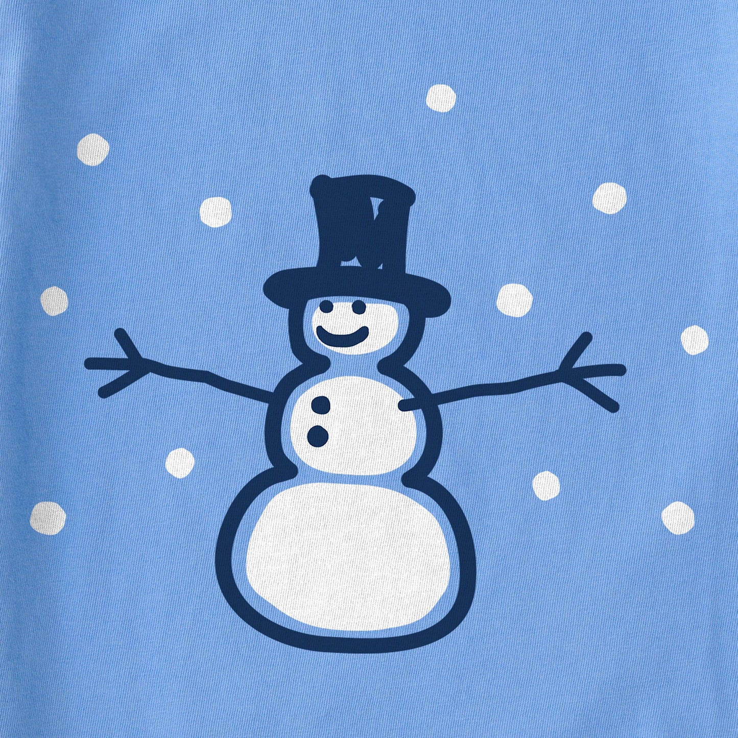 Women's Vintage Snowman Long Sleeve Crusher Vee