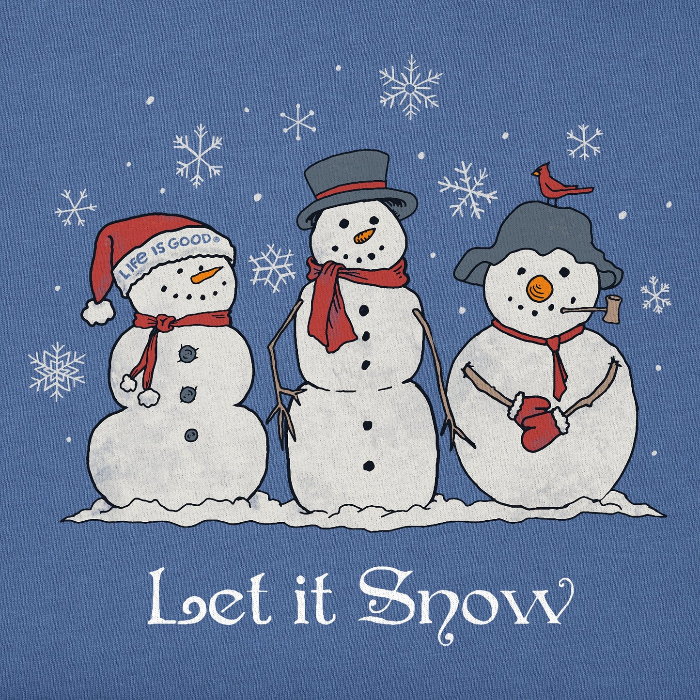 Men's Let it Snowmen Long Sleeve Crusher Tee