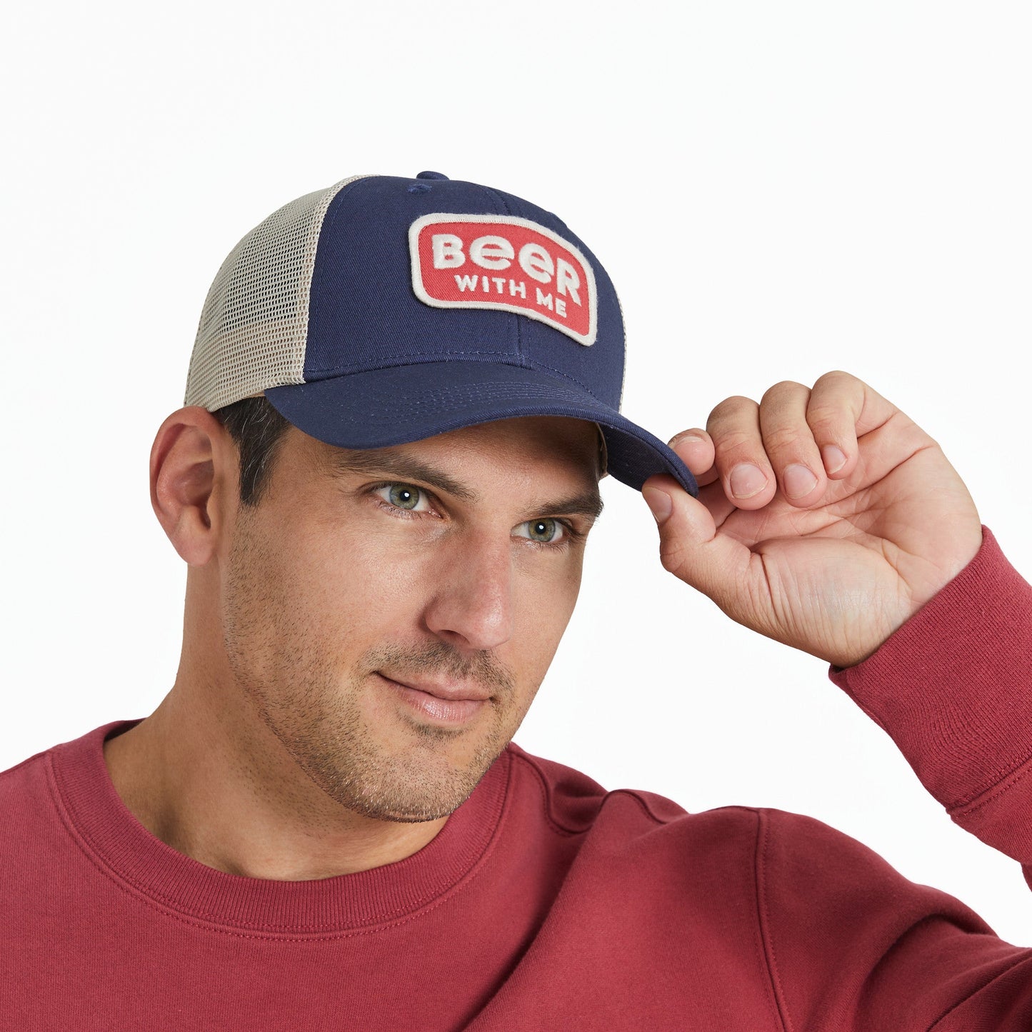 Adult Unisex Beer With Me Patch Trucker