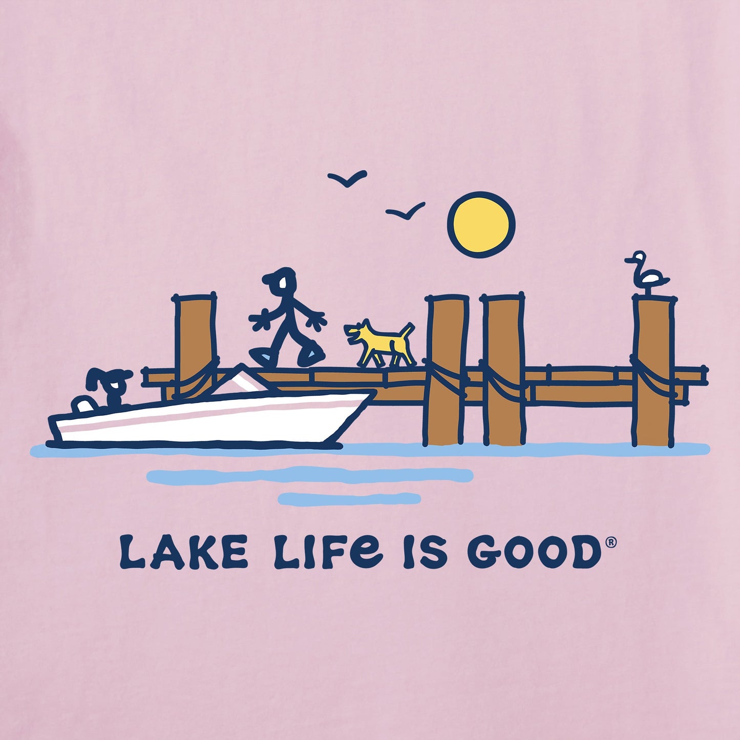 Women's Dock Lake Life is Good Short Sleeve Crusher Vee