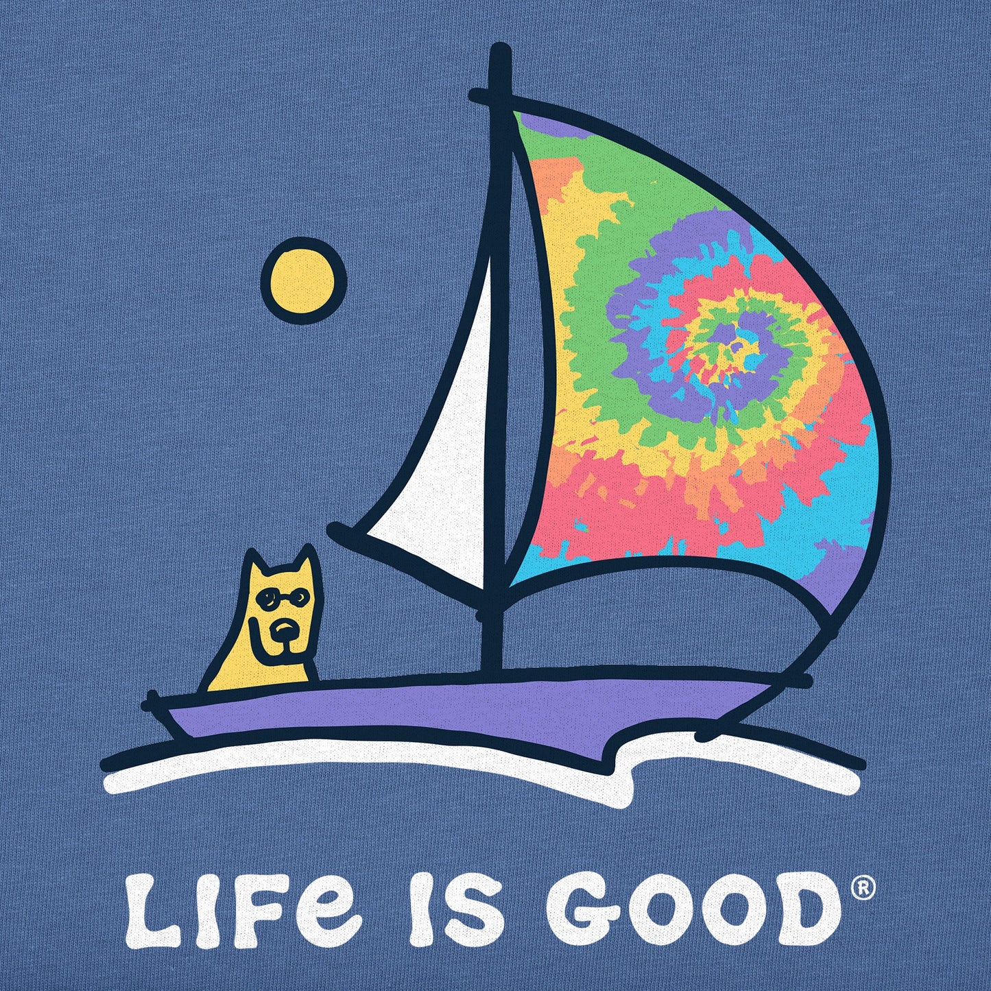 Women's Rocket Tie Dye Sailboat Short Sleeve Crusher Tee