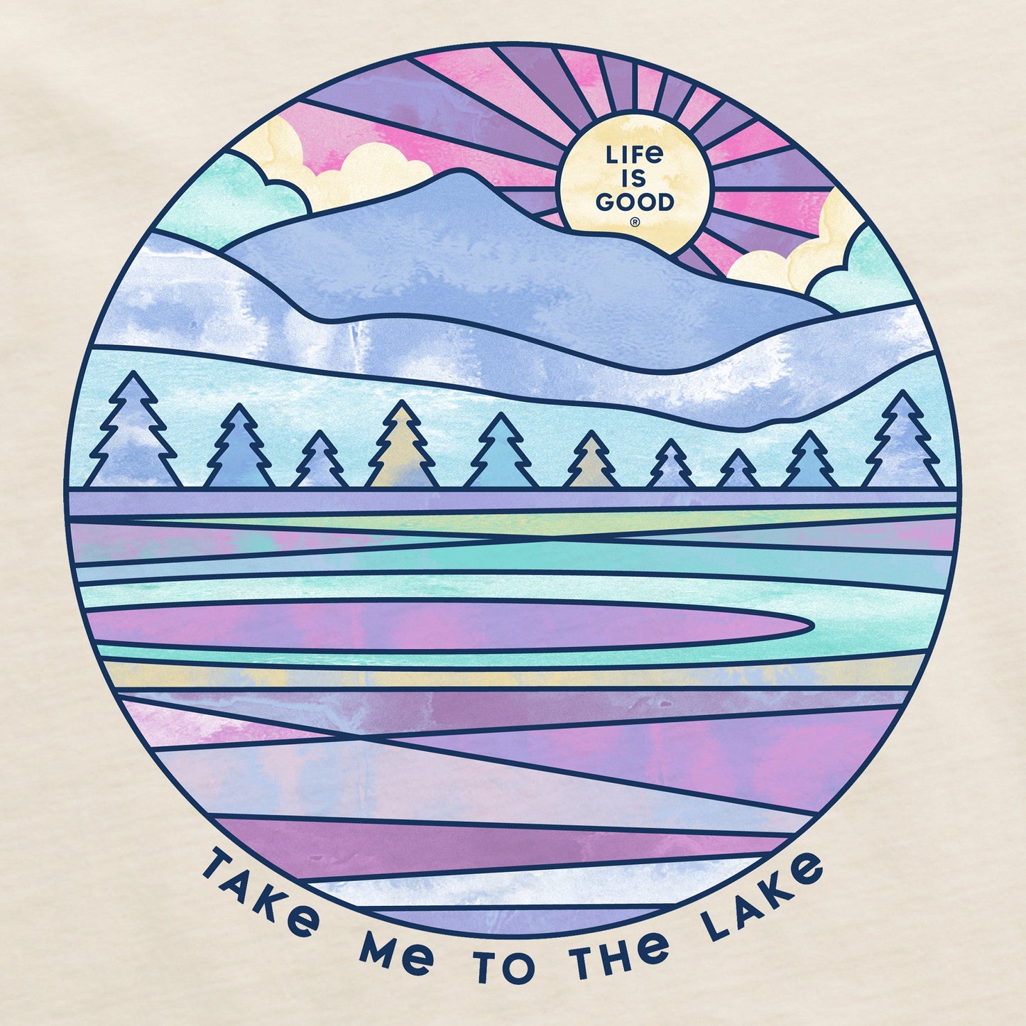 Women's Washy Take Me To The Lake Short Sleeve Crusher Tee