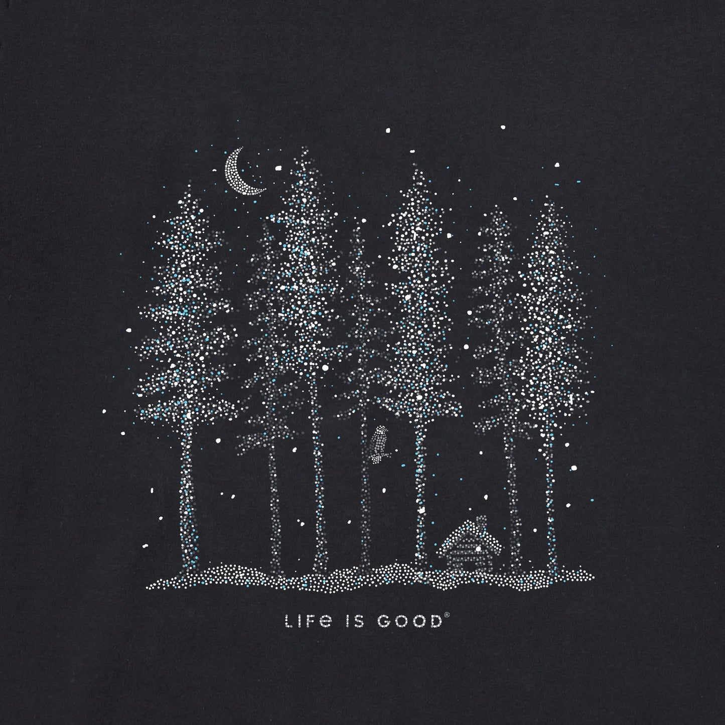 Women's Trees and Cabin Short Sleeve Crusher Tee