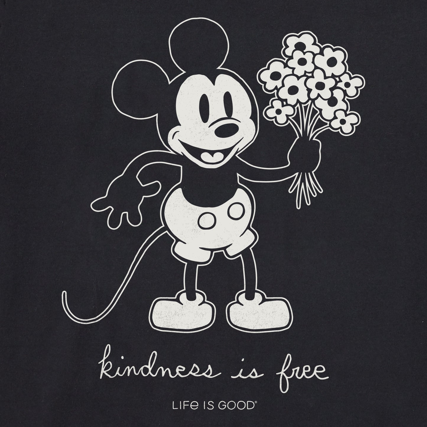 Women's Steamboat Willie Kindness Bouquet Short Sleeve Tee