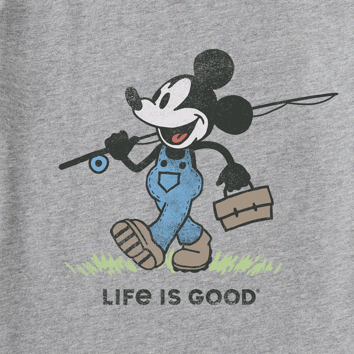 Kids Steamboat Willie Fishing Short Sleeve Crusher Tee