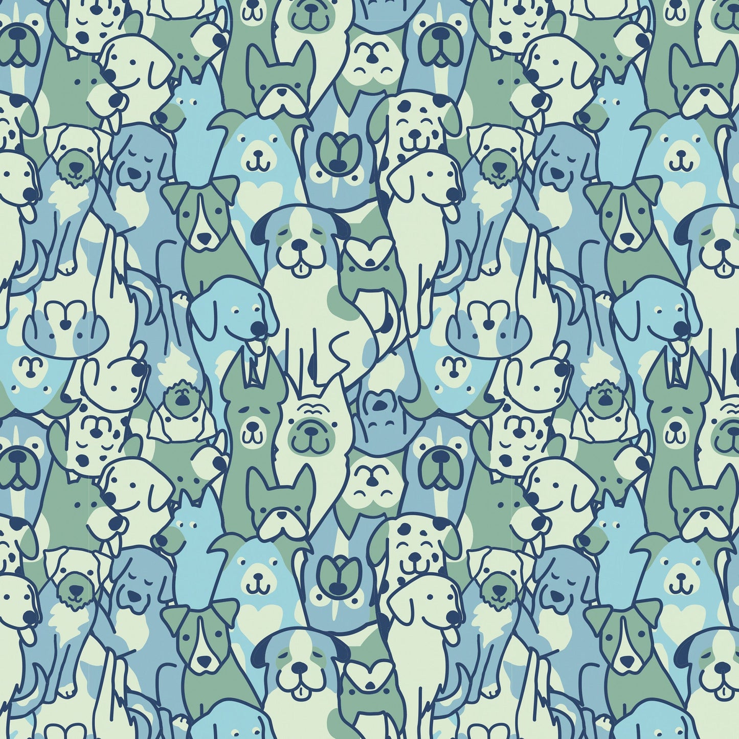 Toddler Heart of Dogs Pattern Short Sleeve Crusher Tee