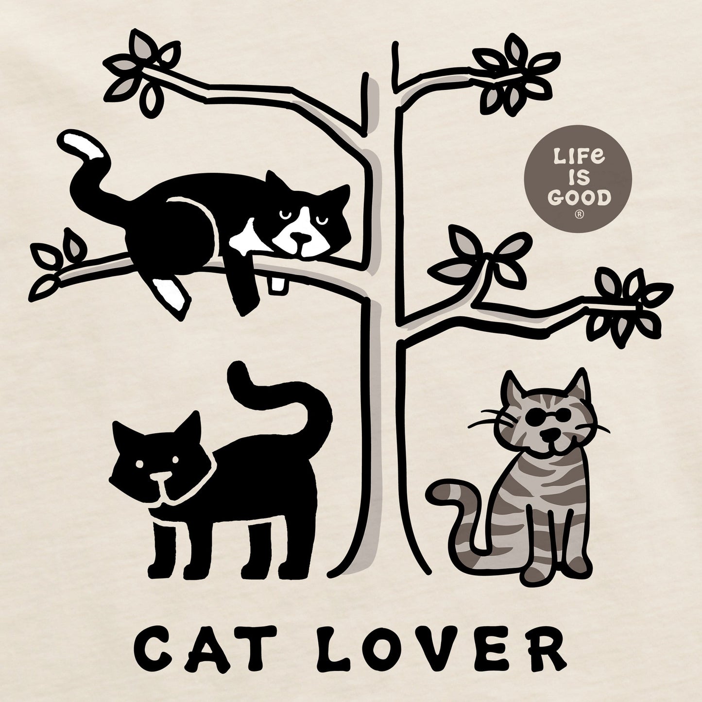 Women's Al Cat Lover Short Sleeve Crusher Tee