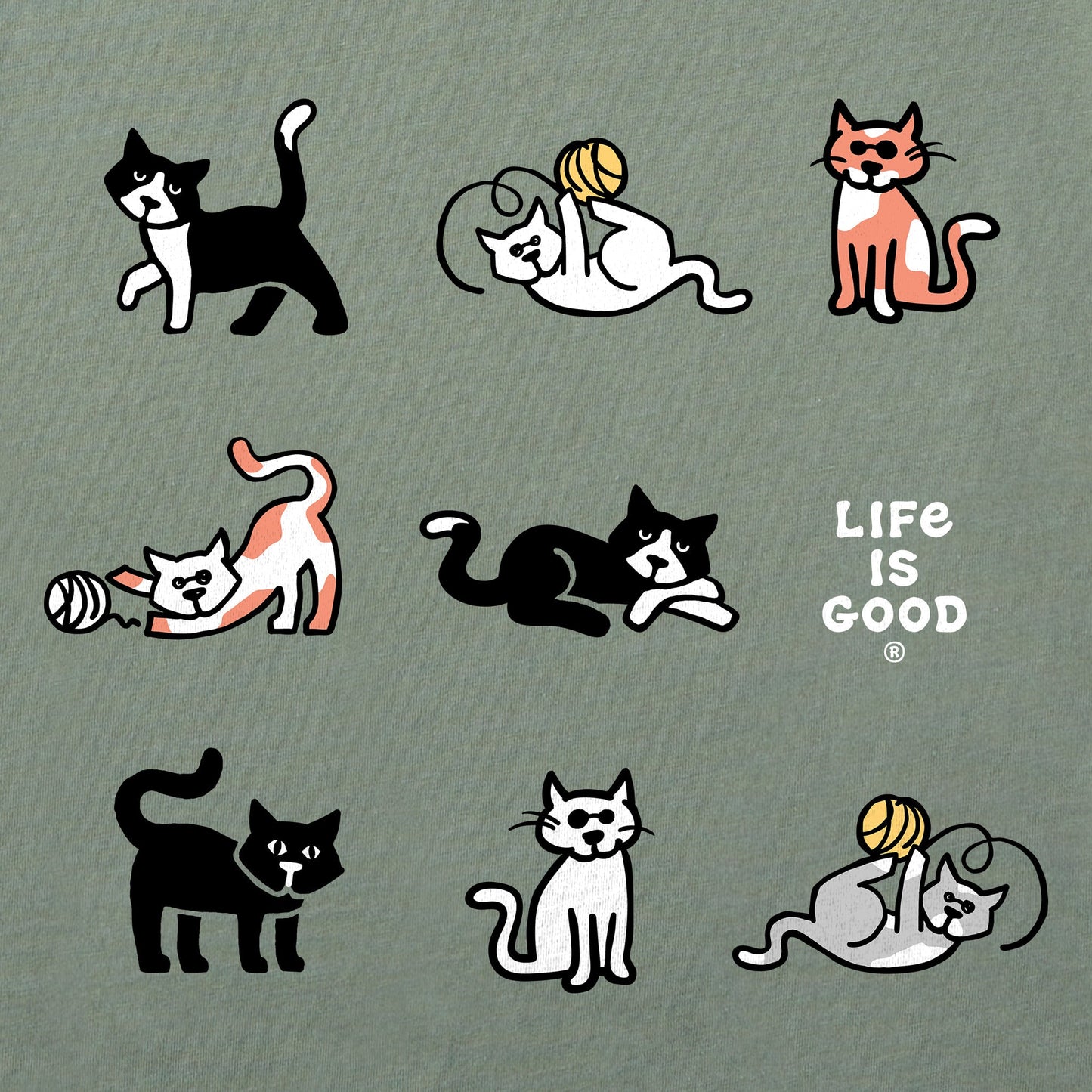 Men's Al the Cat Grid Short Sleeve Crusher Tee