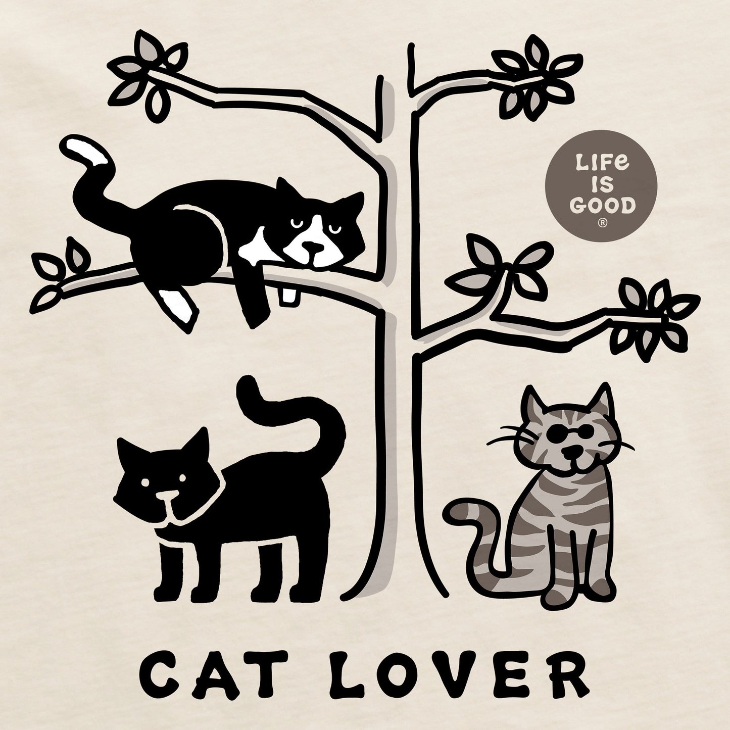 Men's Al Cat Lover Short Sleeve Crusher Tee
