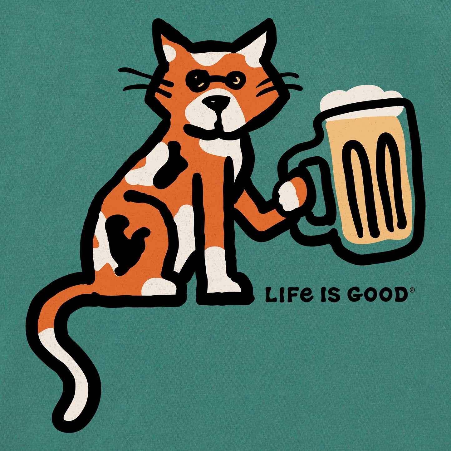 Men's Calico Al with Beer Short Sleeve Crusher Tee