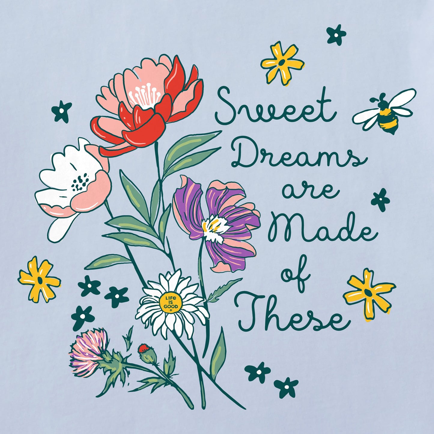 Women's Sweet Dreams Wildflowers Short Sleeve Crusher Tee
