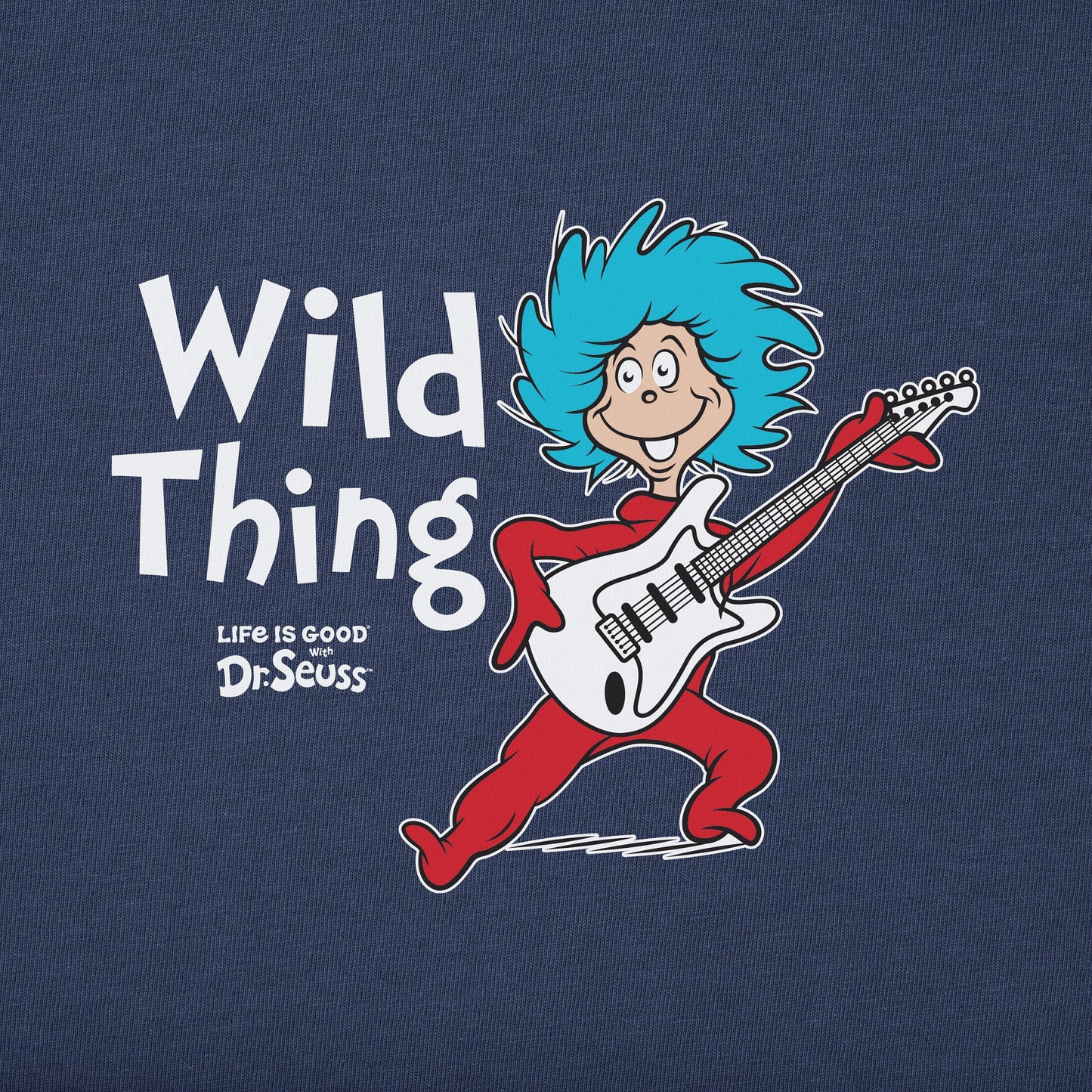 Kids Cat in the Hat Wild Thing Guitar Short Sleeve Crusher Tee