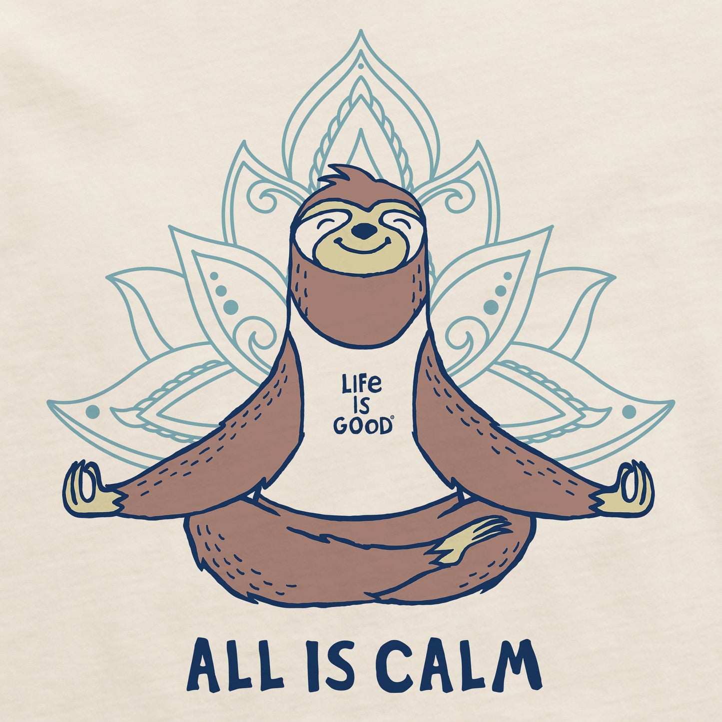 Women's All is Calm Sloth Short Sleeve Crusher Tee