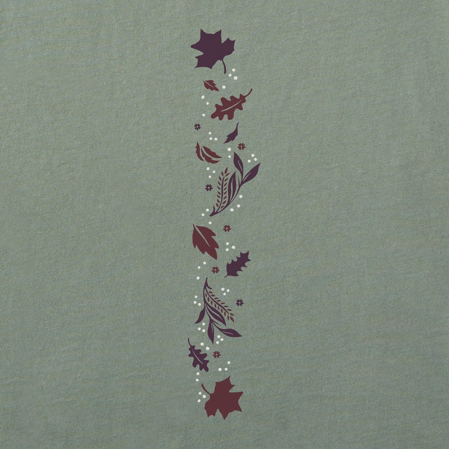 Women's Fall Leafy Heart Long Sleeve Crusher Tee