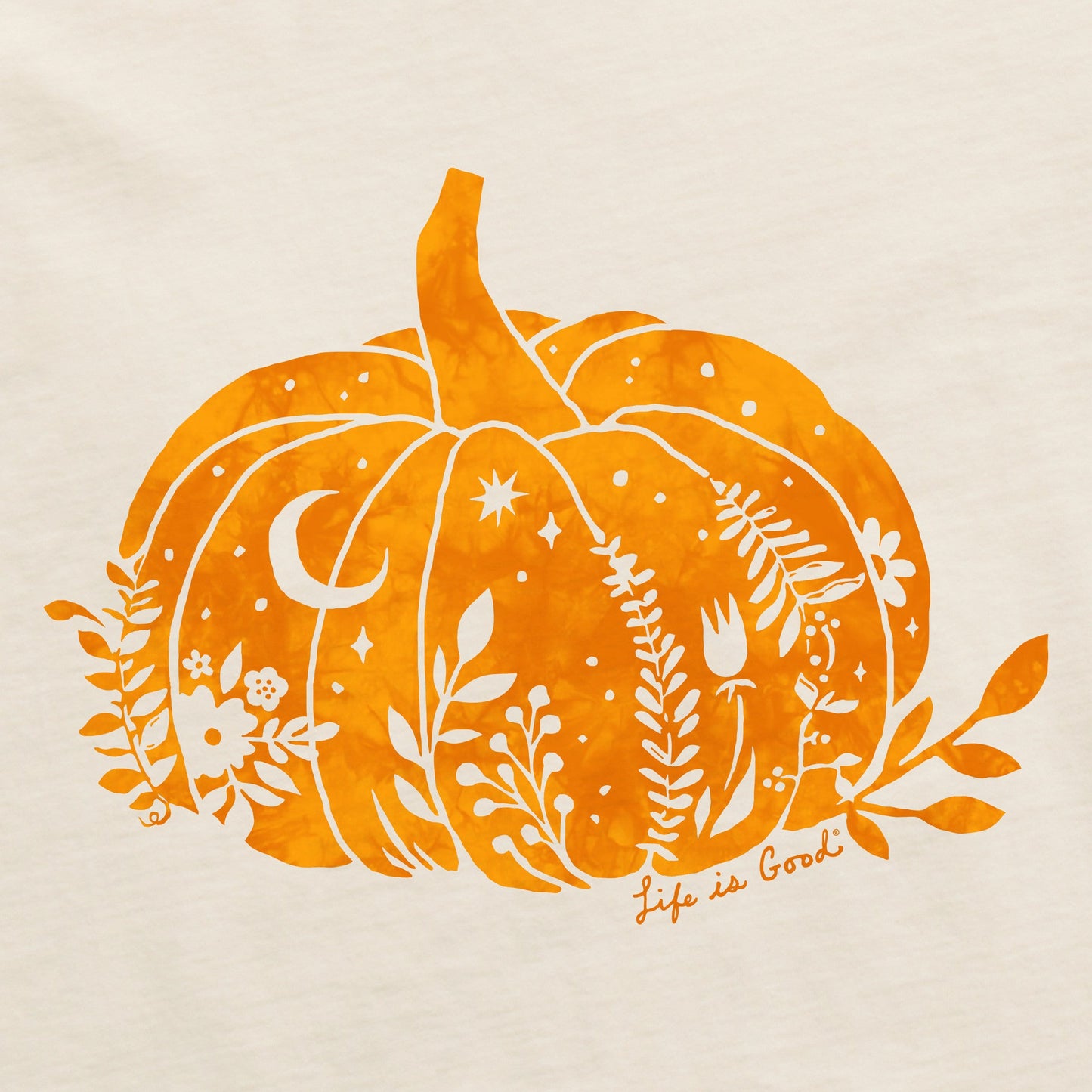 Women's Pumpkin Floral Short Sleeve Crusher Tee