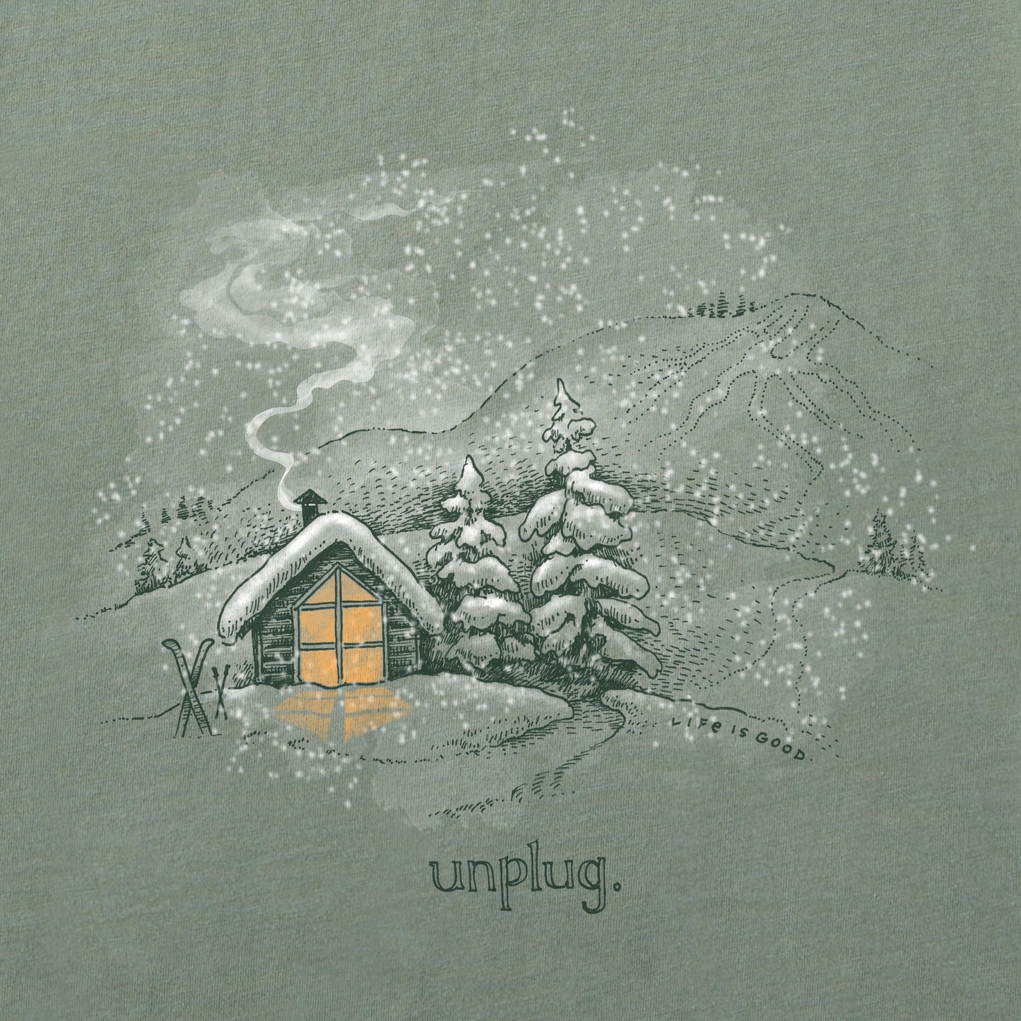 Women's Finline Unplug Ski Camp Short Sleeve Crusher Tee