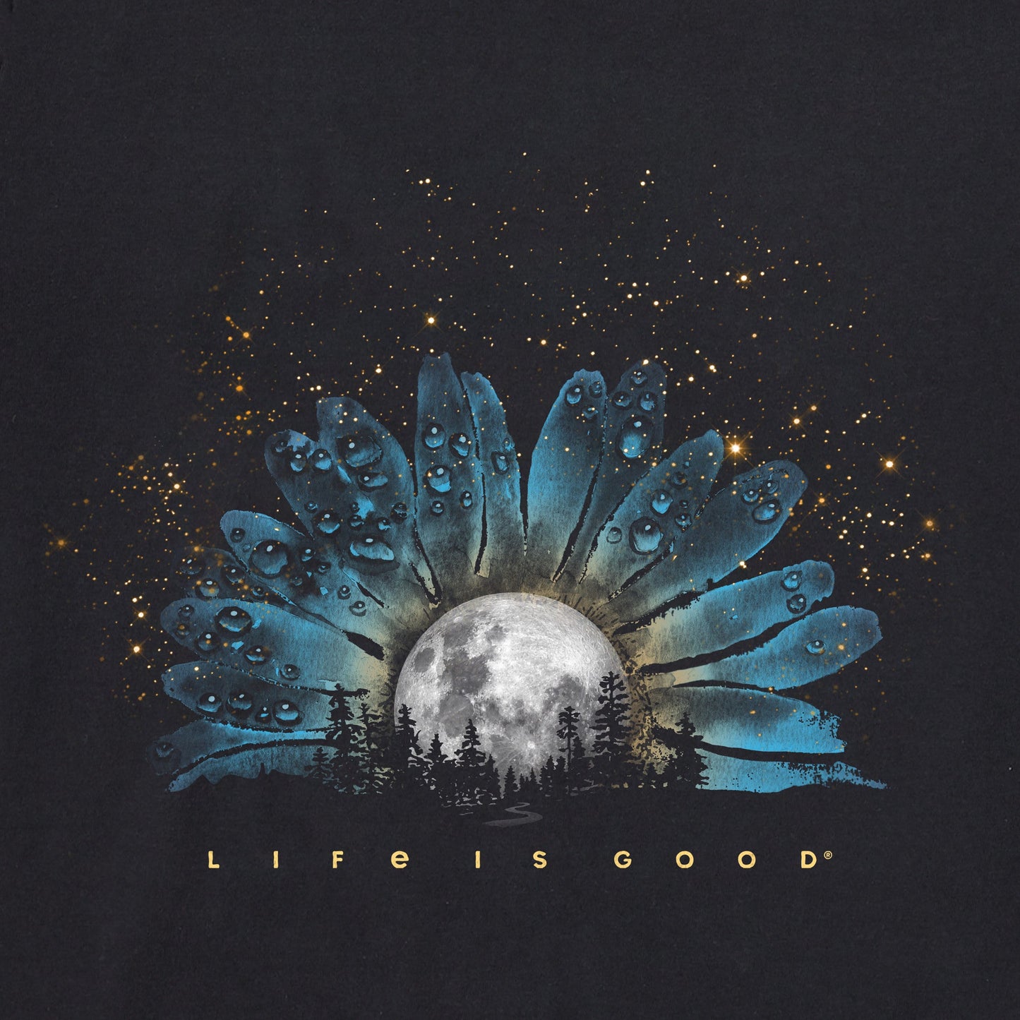 Women's Starry Moon Daisy Short Sleeve Crusher Tee