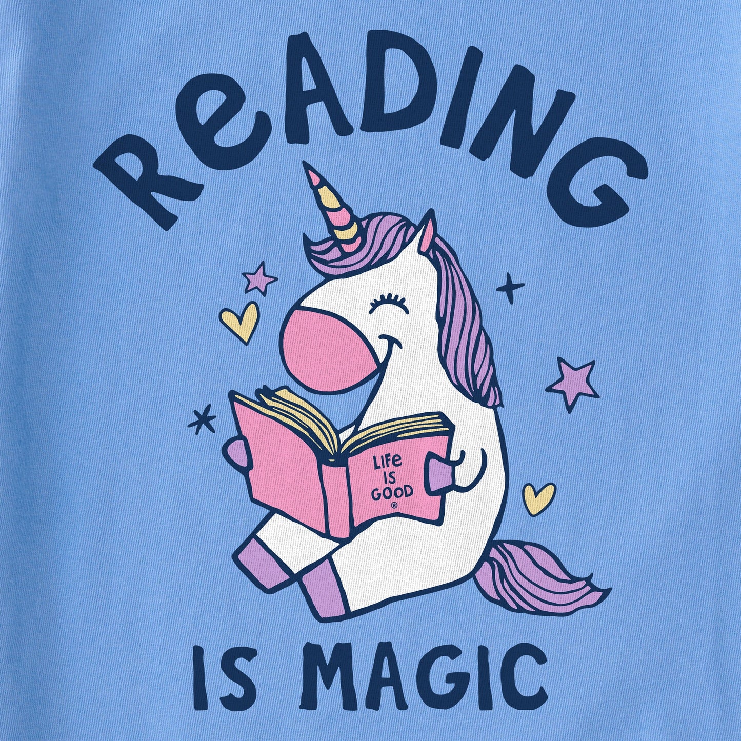 Kids Reading is Magic Unicorn Long Sleeve Crusher Tee