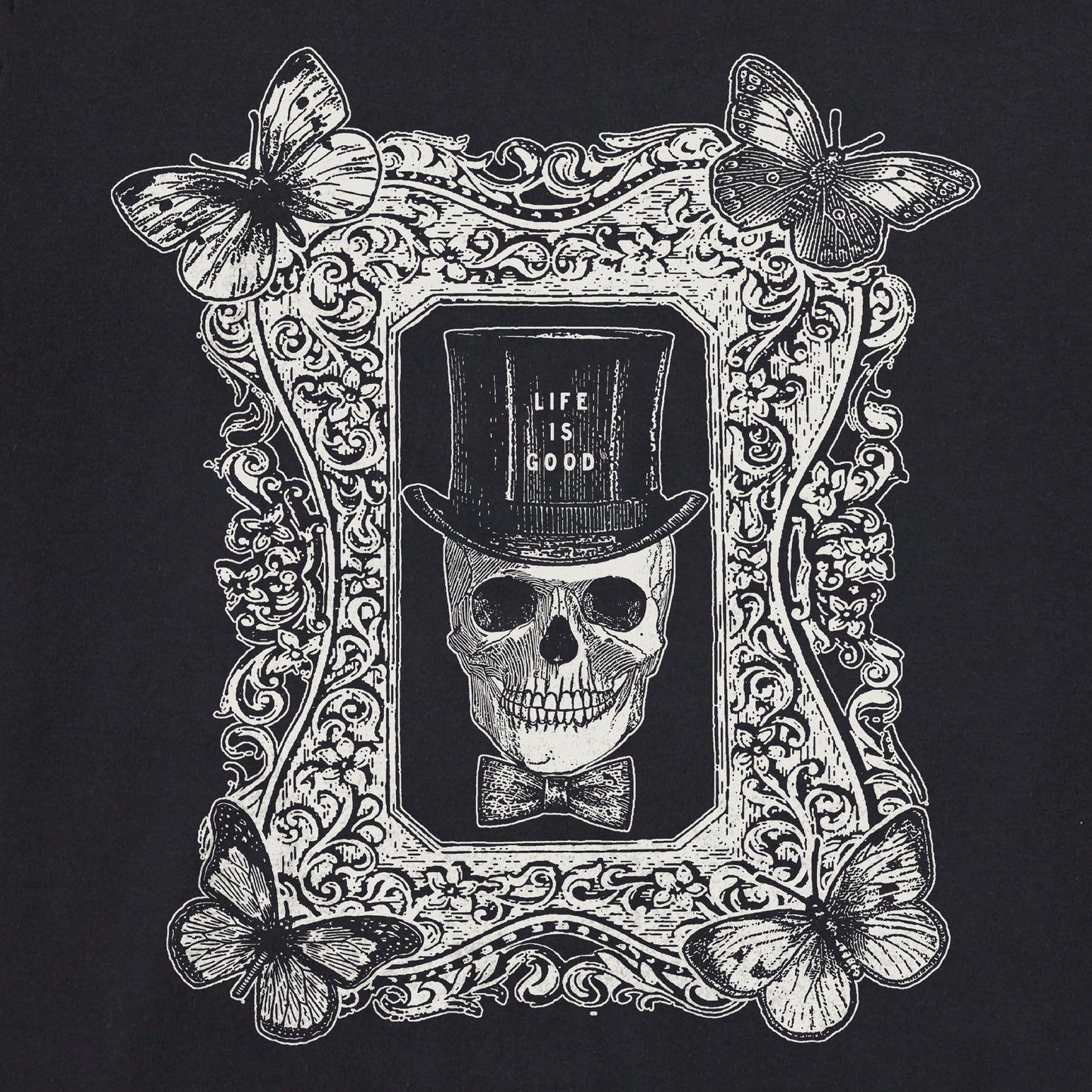 Men's Antique Treat Every Day Skull Long Sleeve Crusher Tee