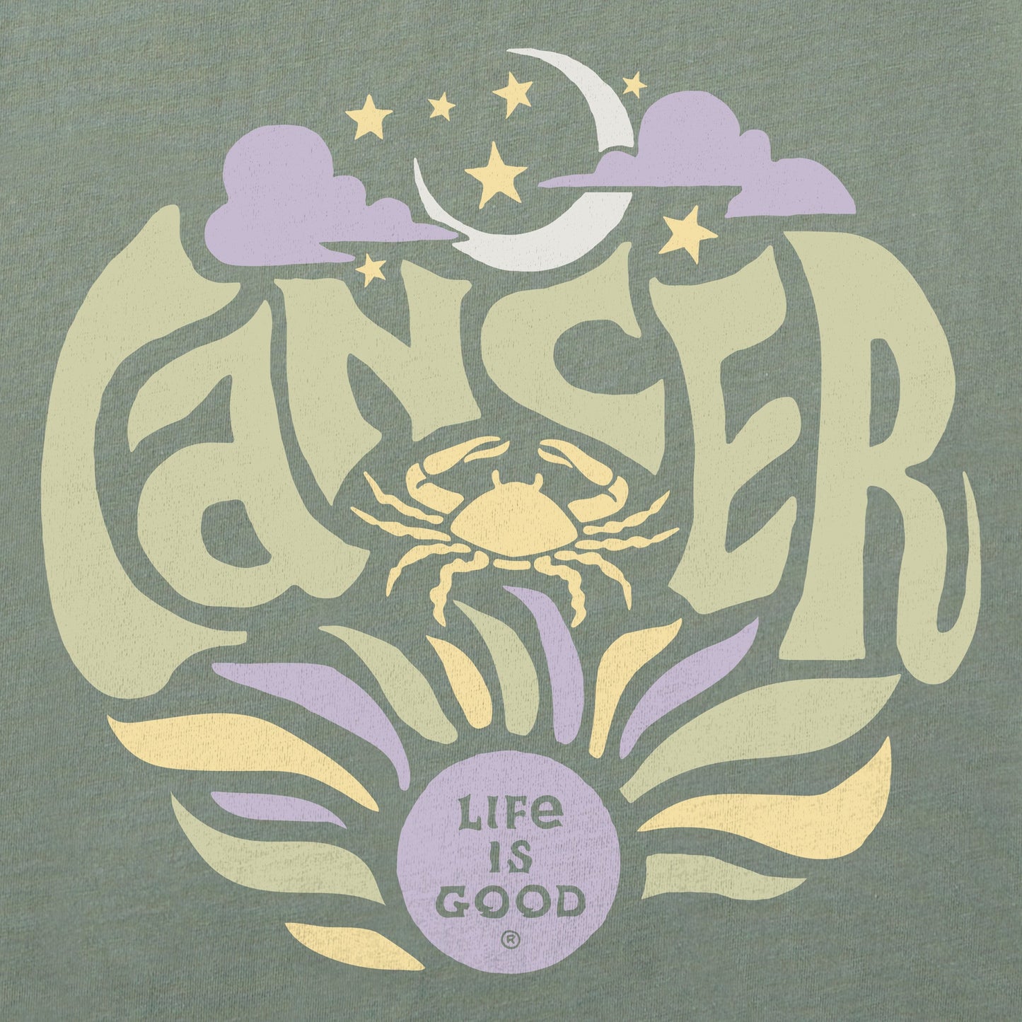Women's Cancer Zodiac Vibes Short Sleeve Crusher Boxy Tee