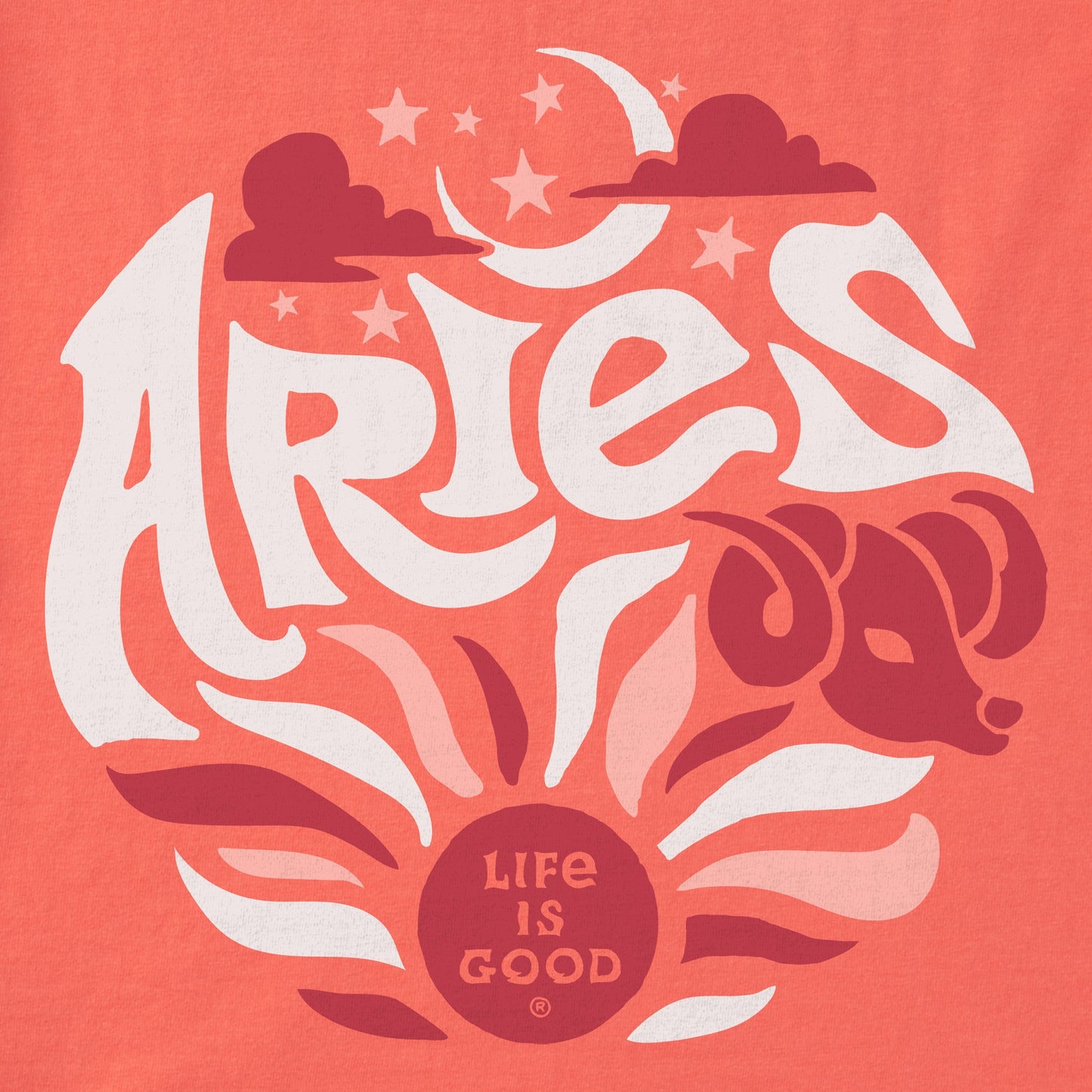 Women's Aries Zodiac Vibes Short Sleeve Crusher Boxy Tee