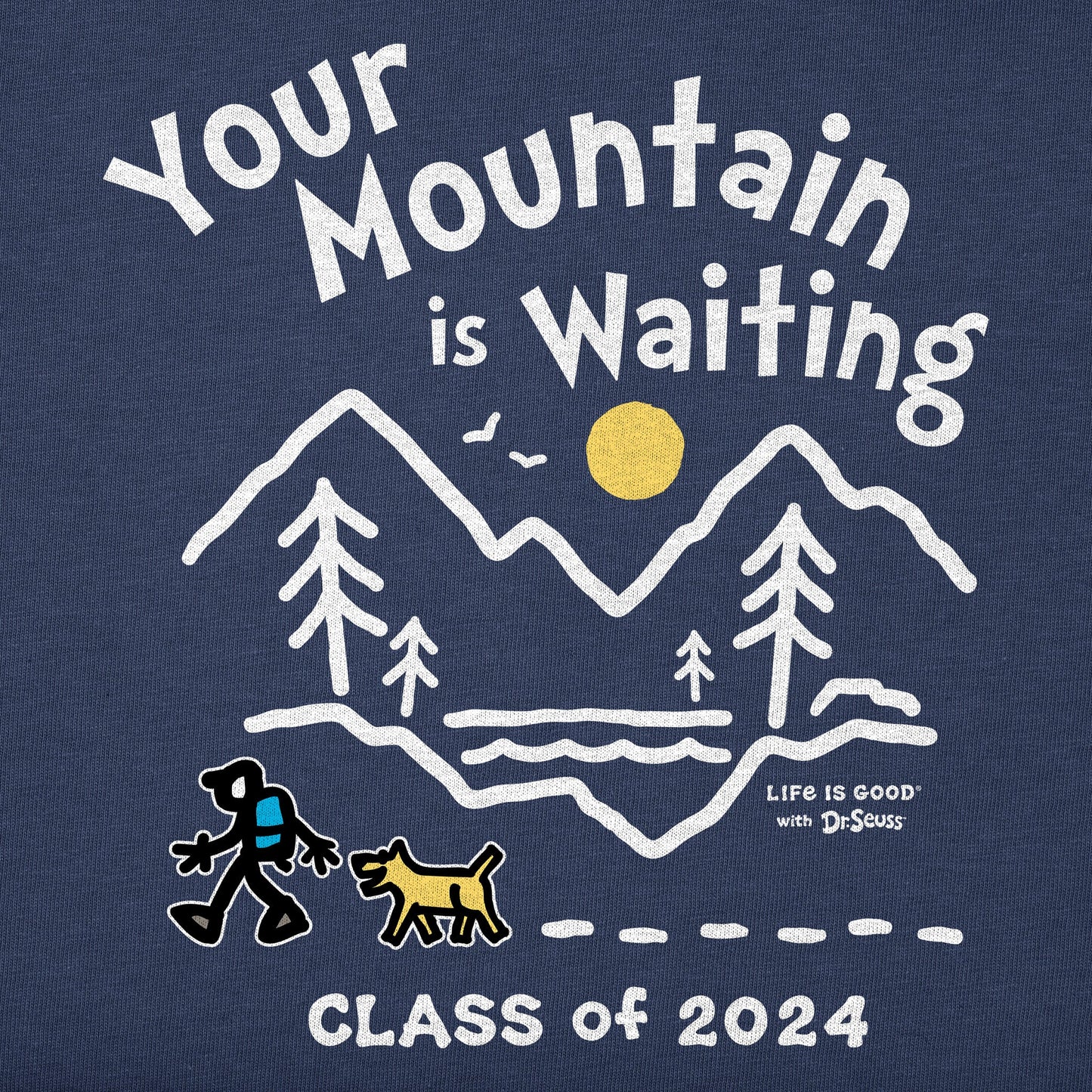 Kids Mountain is Waiting Hike Class of 2024 Short Sleeve Crusher Tee