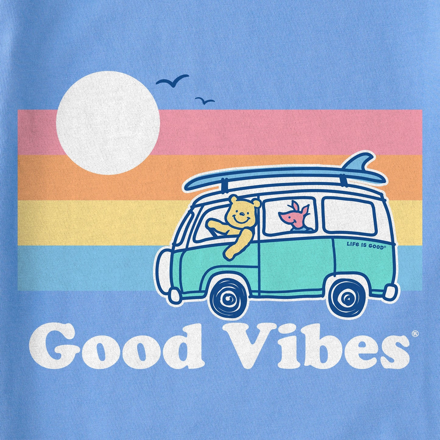 Women's Good Vibes Winnie & P Van Short Sleeve Tee