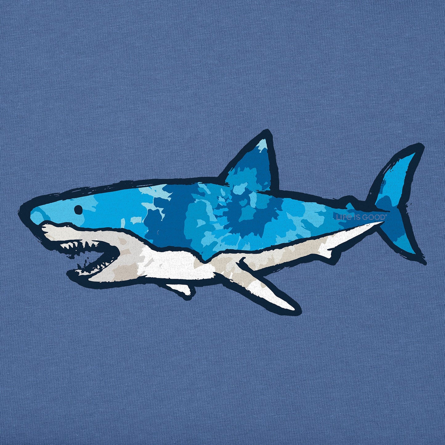 Kids Tie Dye Sharkscape Short Sleeve Crusher Tee