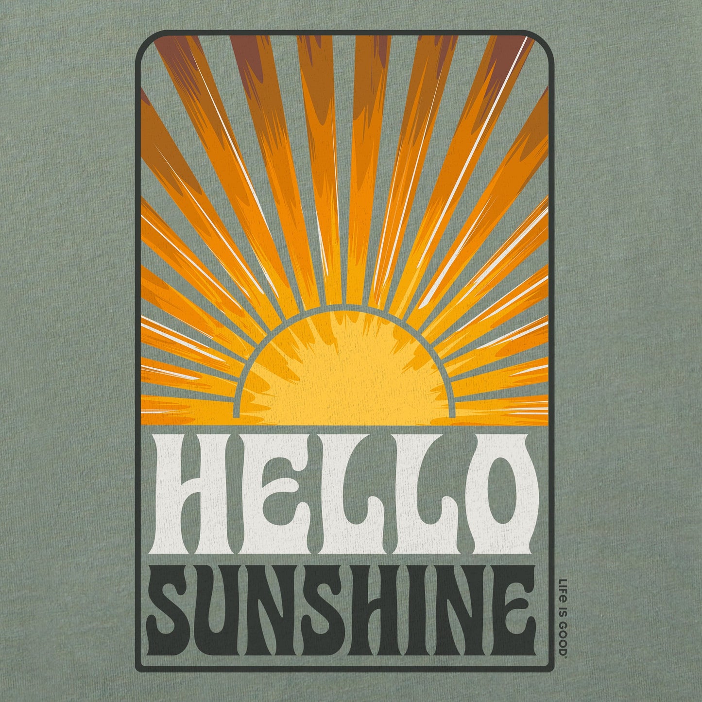 Men's Tie Dye Hello Sunshine Retro Short Sleeve Tee