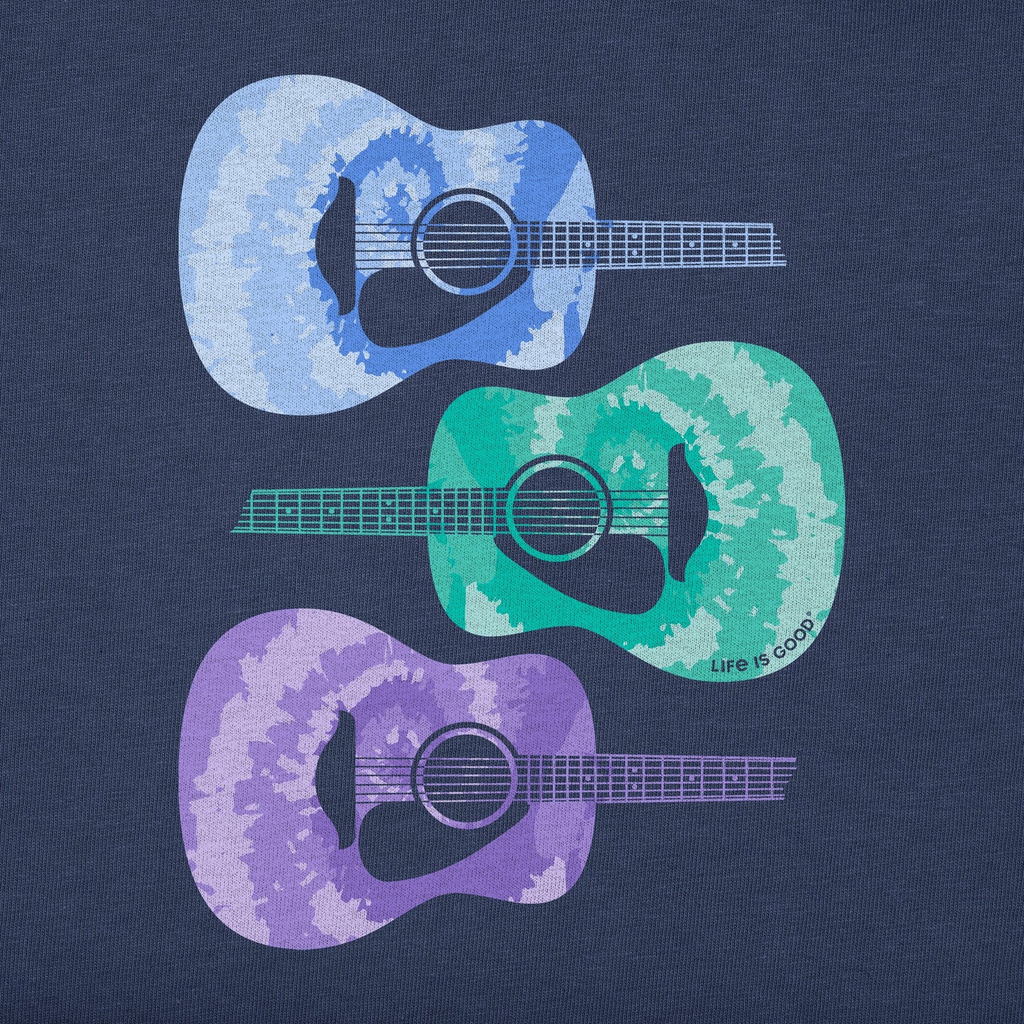 Women's Tie Dye Guitars Short Sleeve Tee