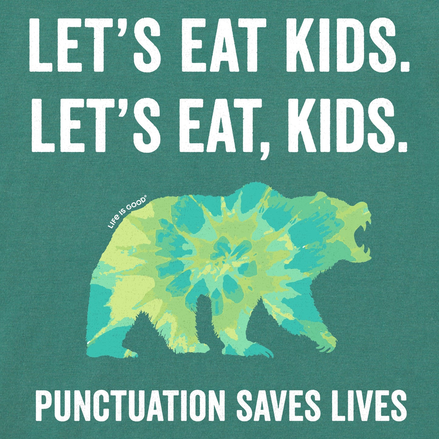 Women's Tie Dye Lets Eat Kids Short Sleeve Crusher Tee