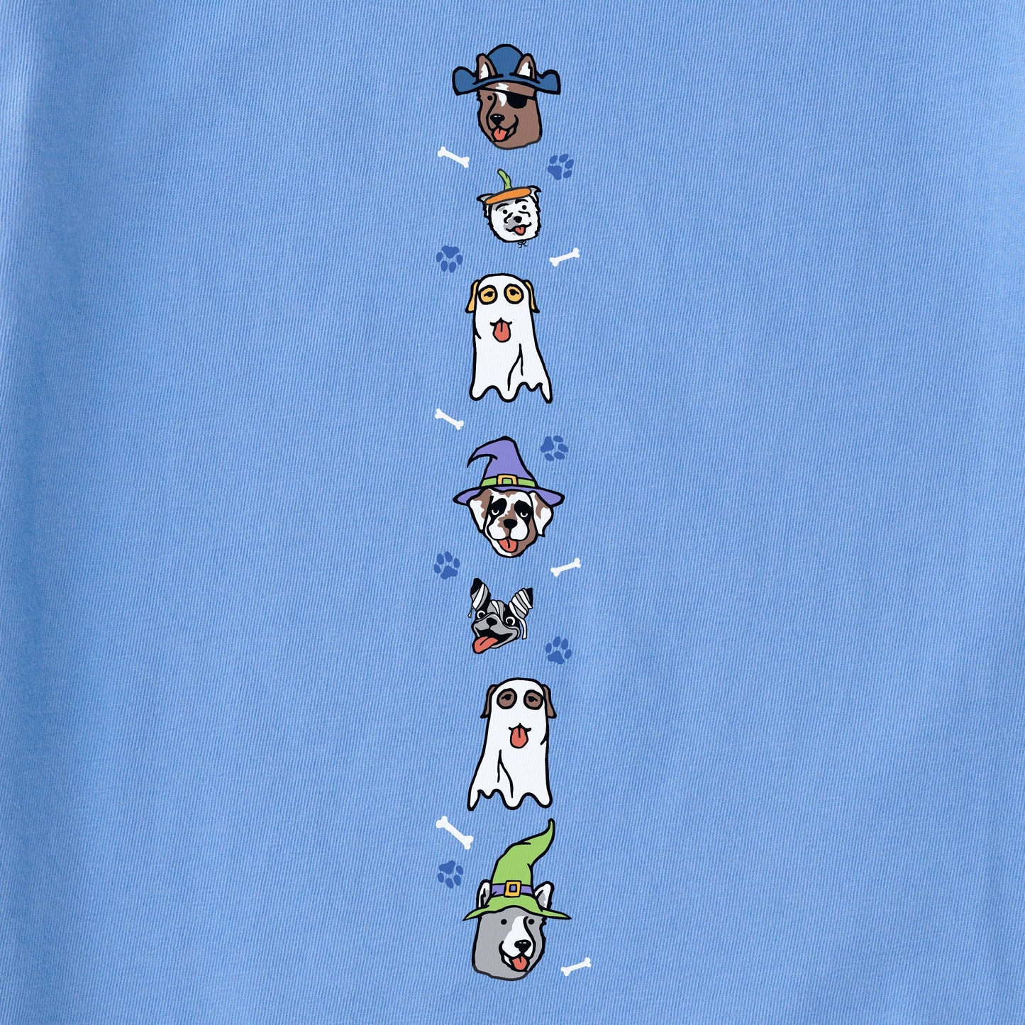 Women's Trick or Treat Pups Long Sleeve Crusher Boxy Tee