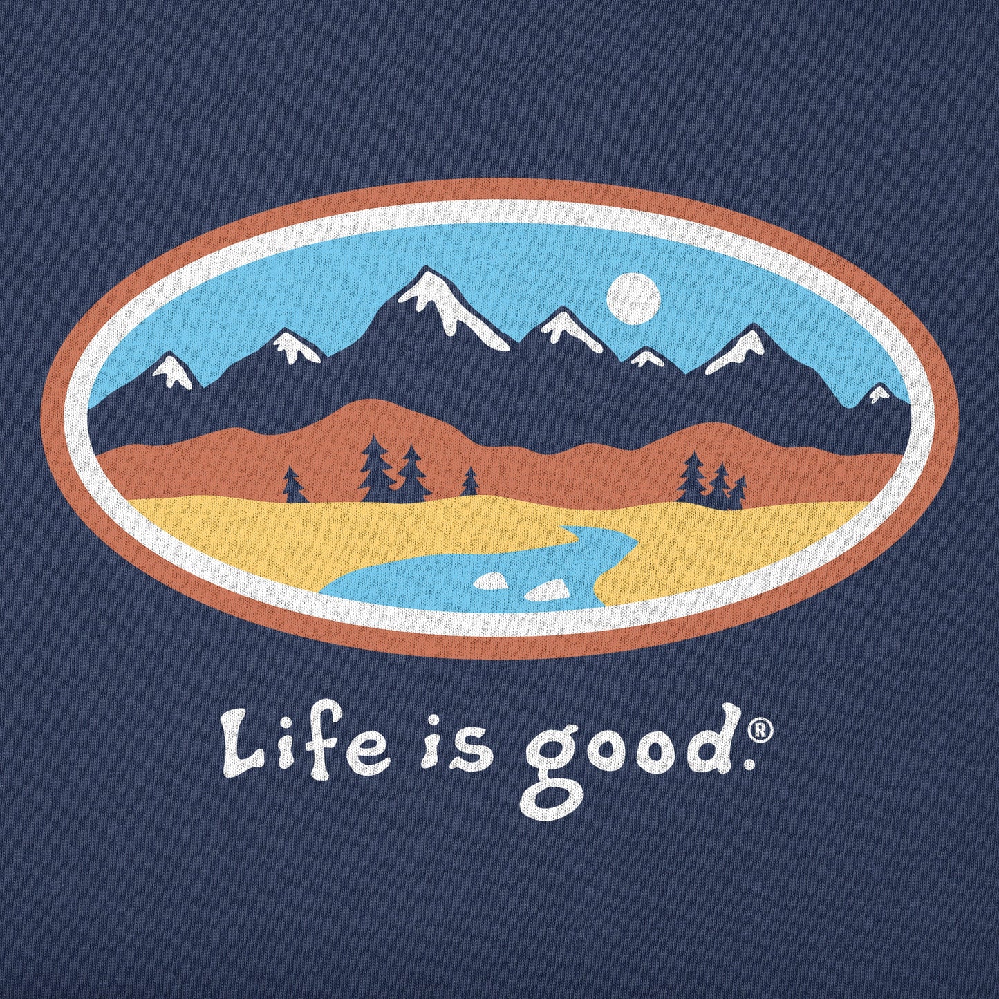 Men's Mountain Scene Oval Short Sleeve Crusher Tee