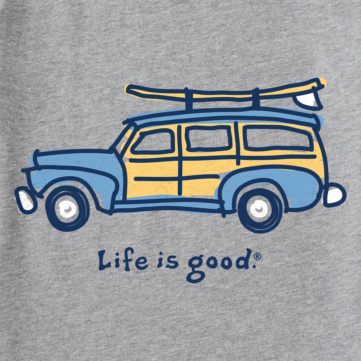 Men's Wagon with Surfboard Short Sleeve Crusher Tee
