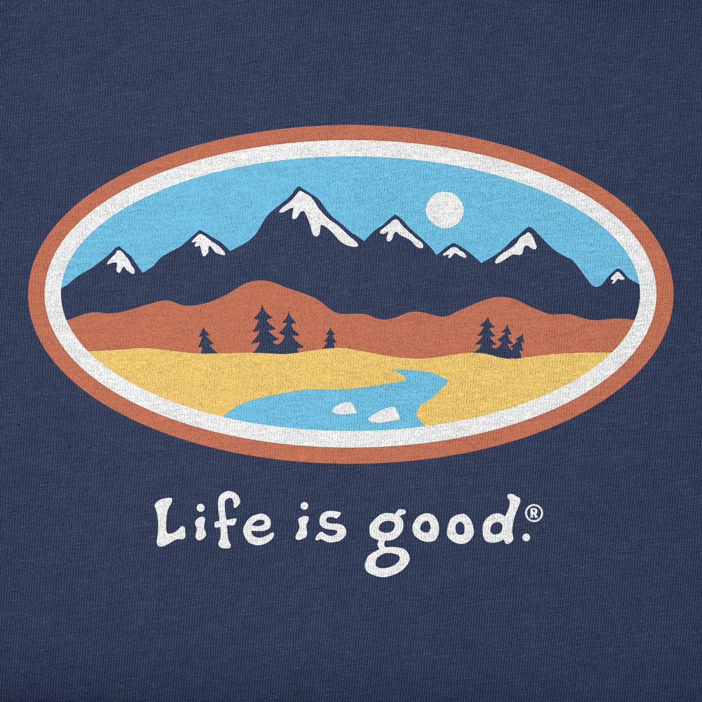 Women's Mountain Scene Oval Short Sleeve Crusher Tee