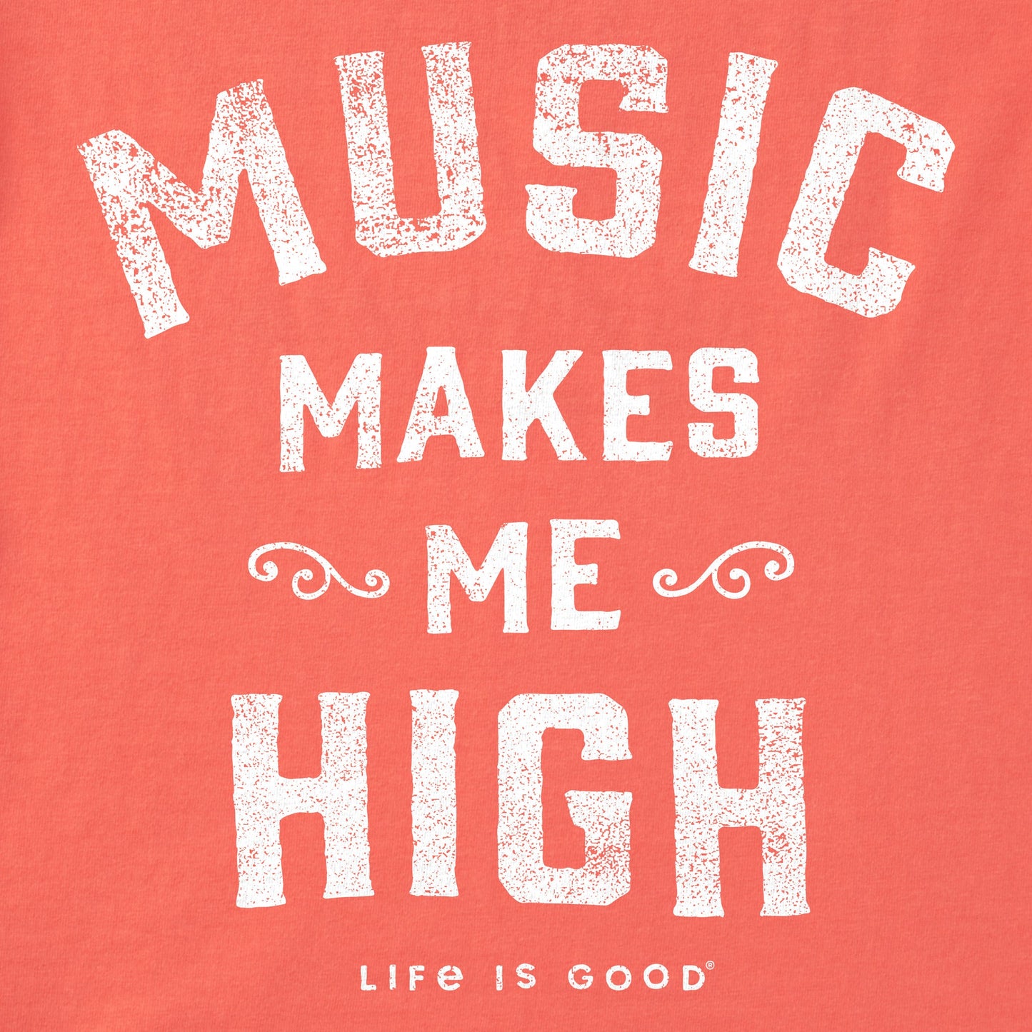 Women's Music Makes Me High Short Sleeve Crusher Tee