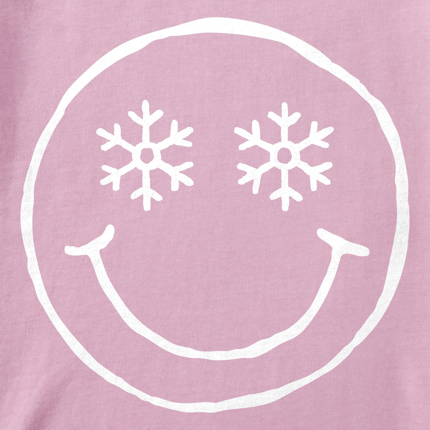 Kids Snowflake Smile Short Sleeve Crusher Tee