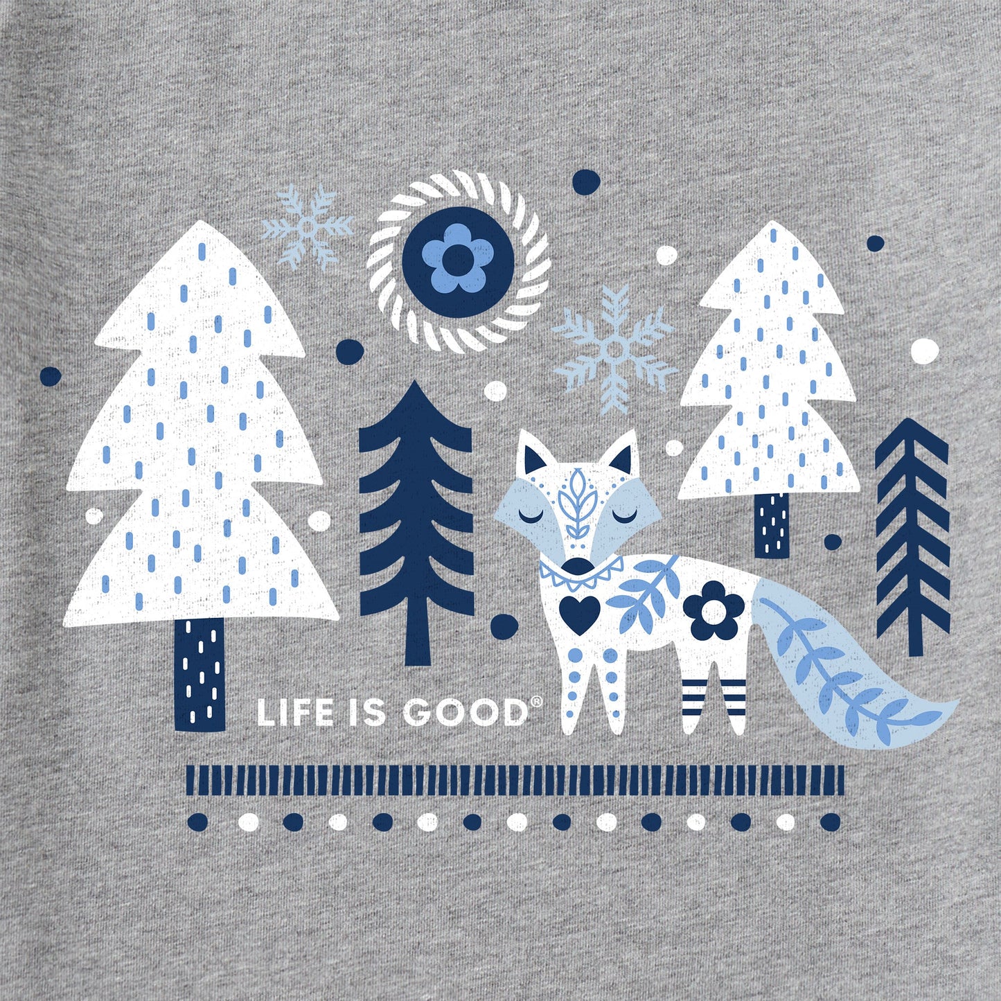 Kids Winter Fox Long Sleeve Crusher Tee