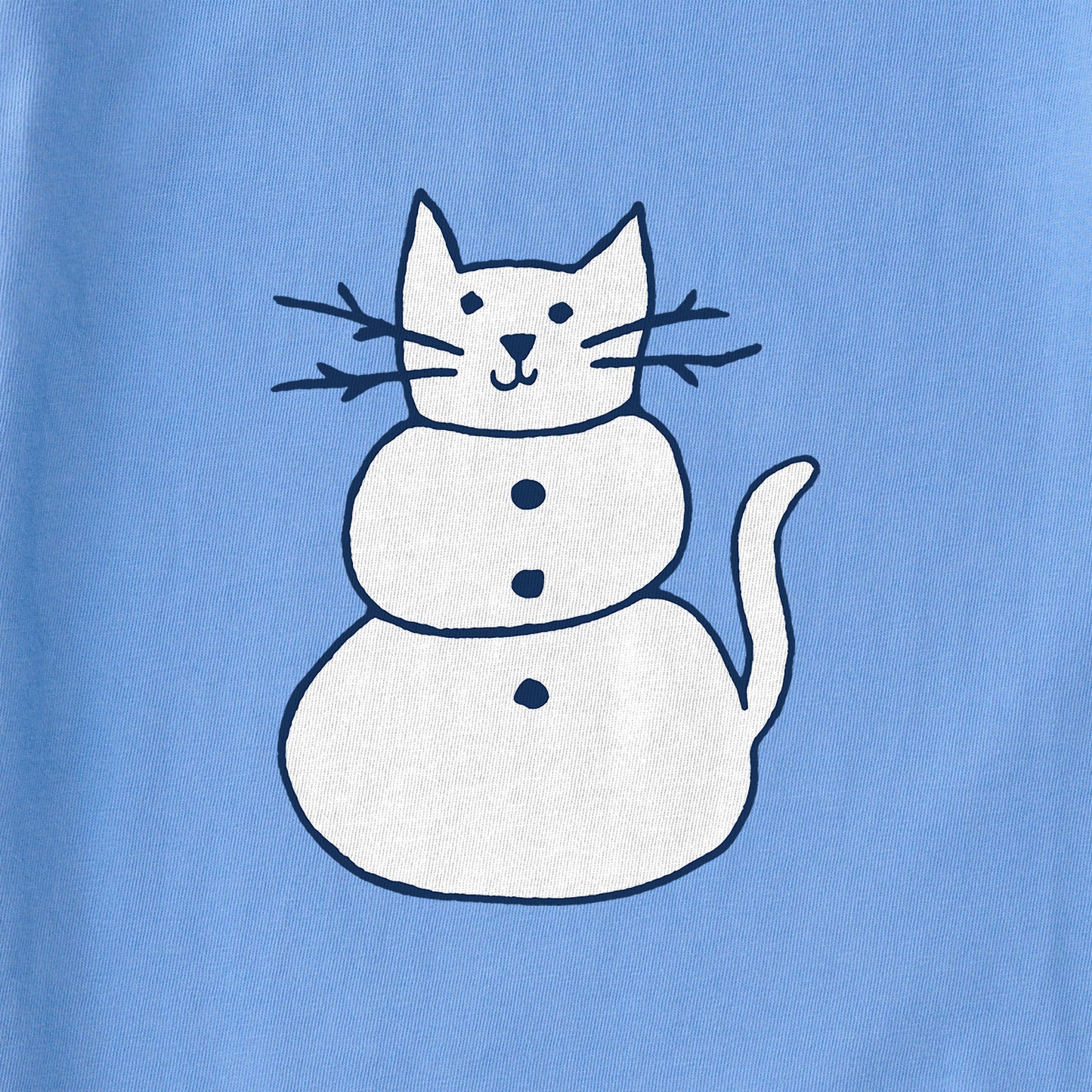 Kids Cat Snowman Long Sleeve Crusher Tee