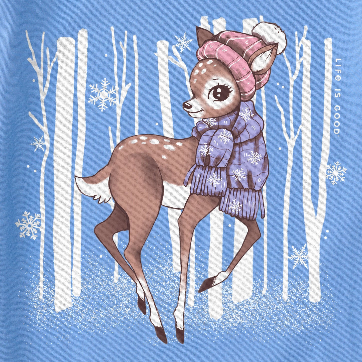 Kids Cozy Fawn Long Sleeve Crusher Tee