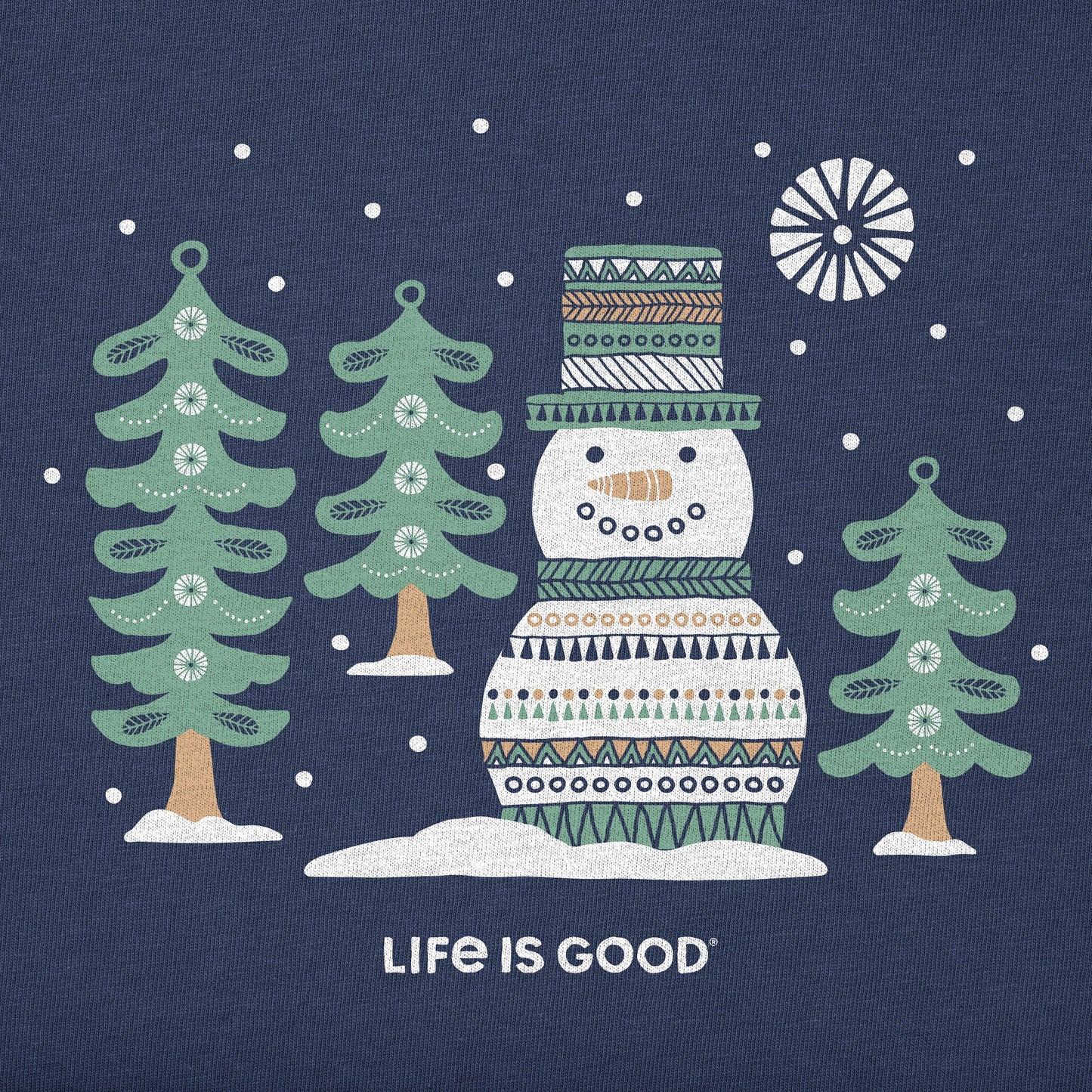 Men's Snowman and Trees Short Sleeve Crusher Tee