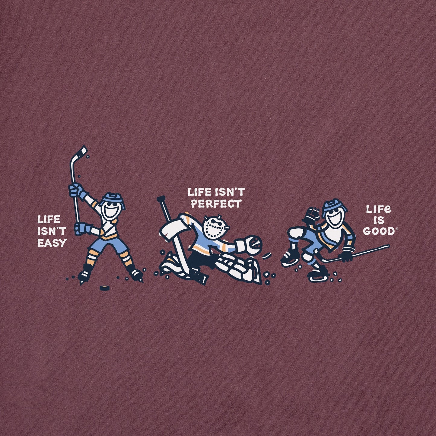 Men's Life Isn't Easy Hockey Long Sleeve Crusher Tee