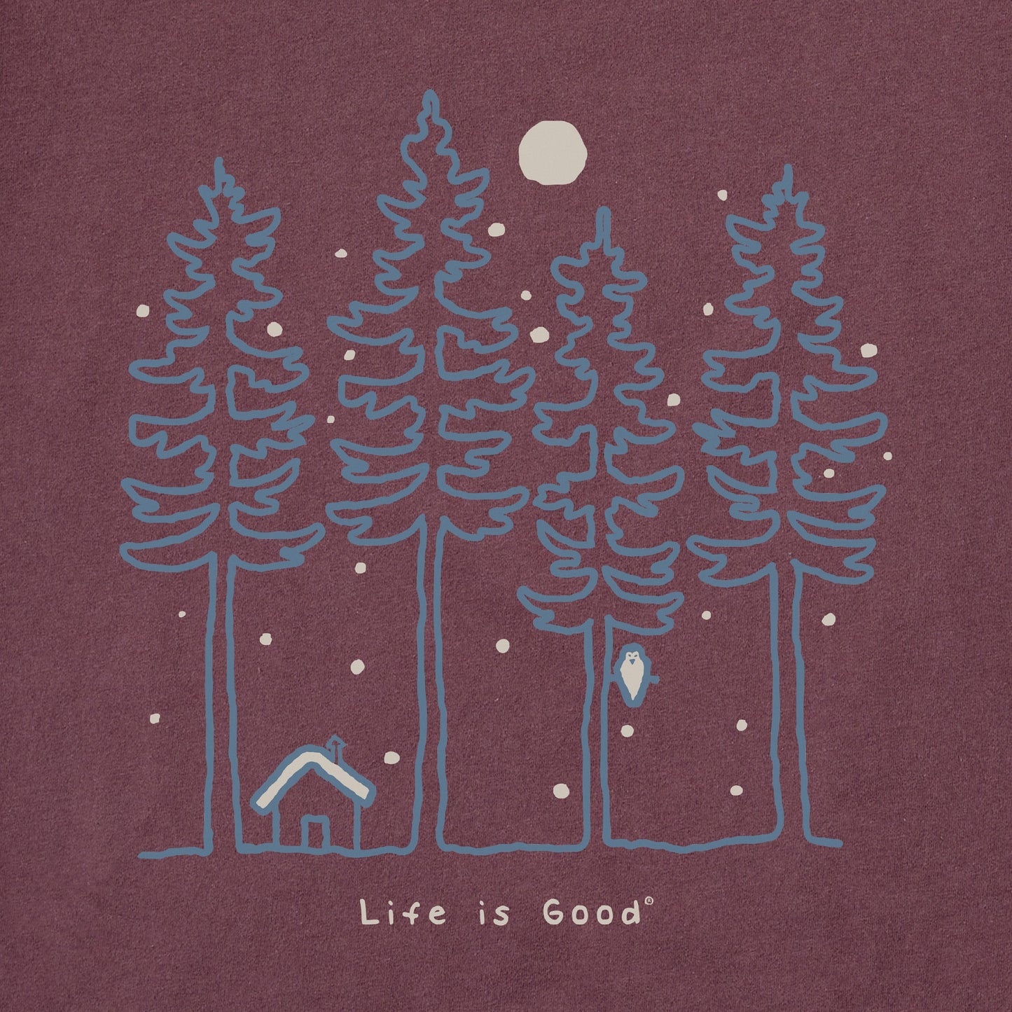 Men's Snowy Woods Long Sleeve Crusher Tee